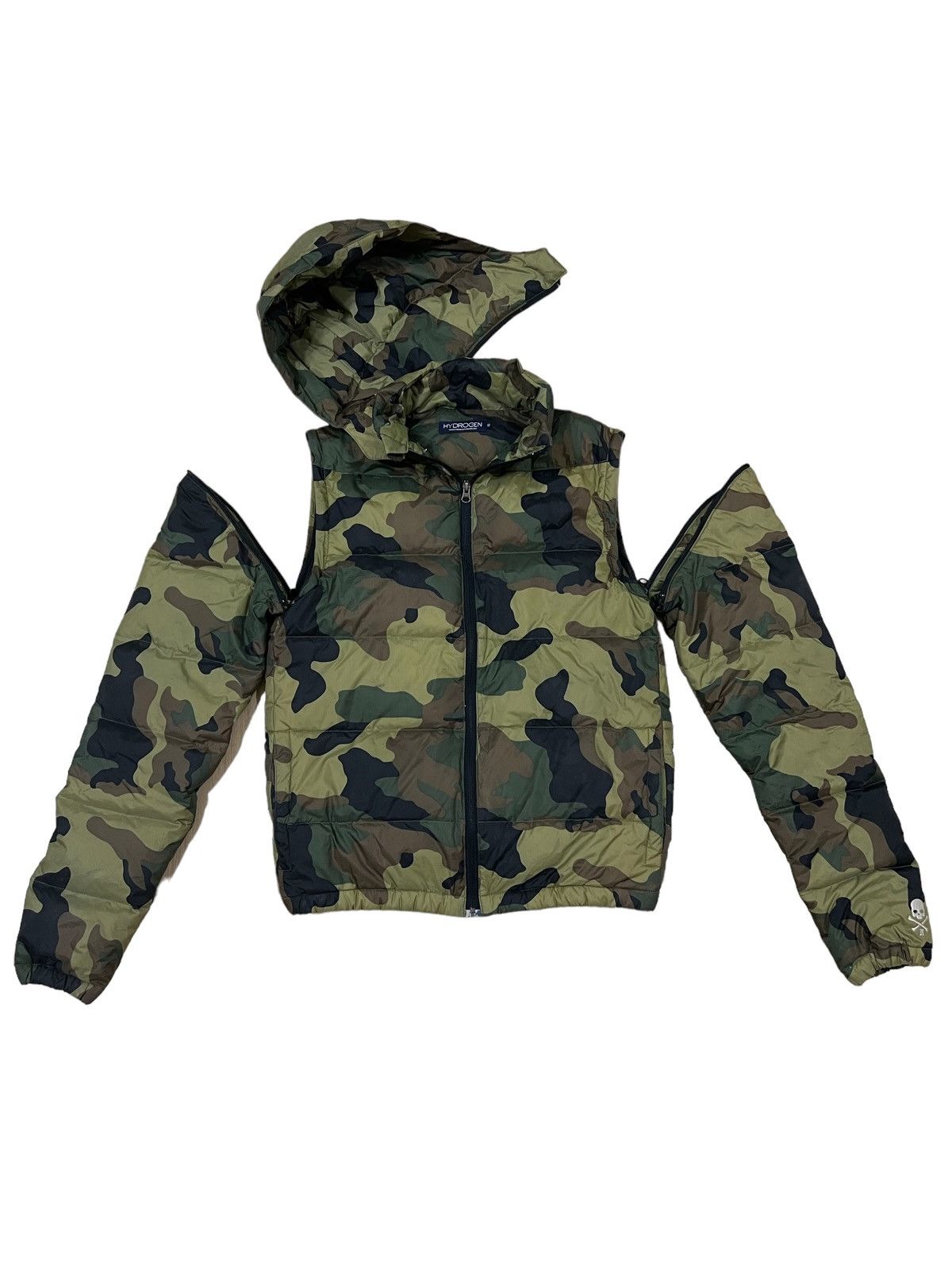 Roen Roen Hydrogen Camo 💀 Embroidered Detachable Down Jacket Size US M / EU 48-50 / 2 - 1 Thumbnail