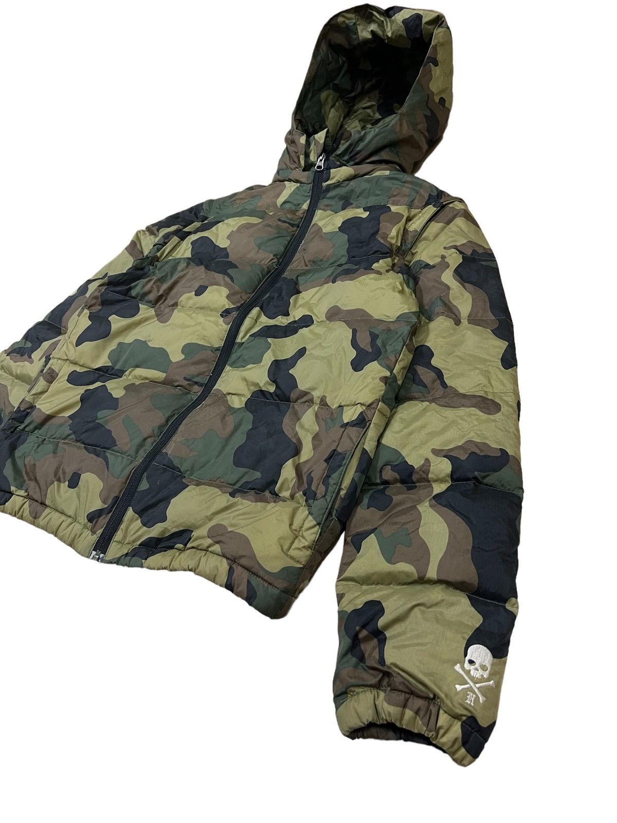 Roen Roen Hydrogen Camo 💀 Embroidered Detachable Down Jacket Size US M / EU 48-50 / 2 - 2 Thumbnail