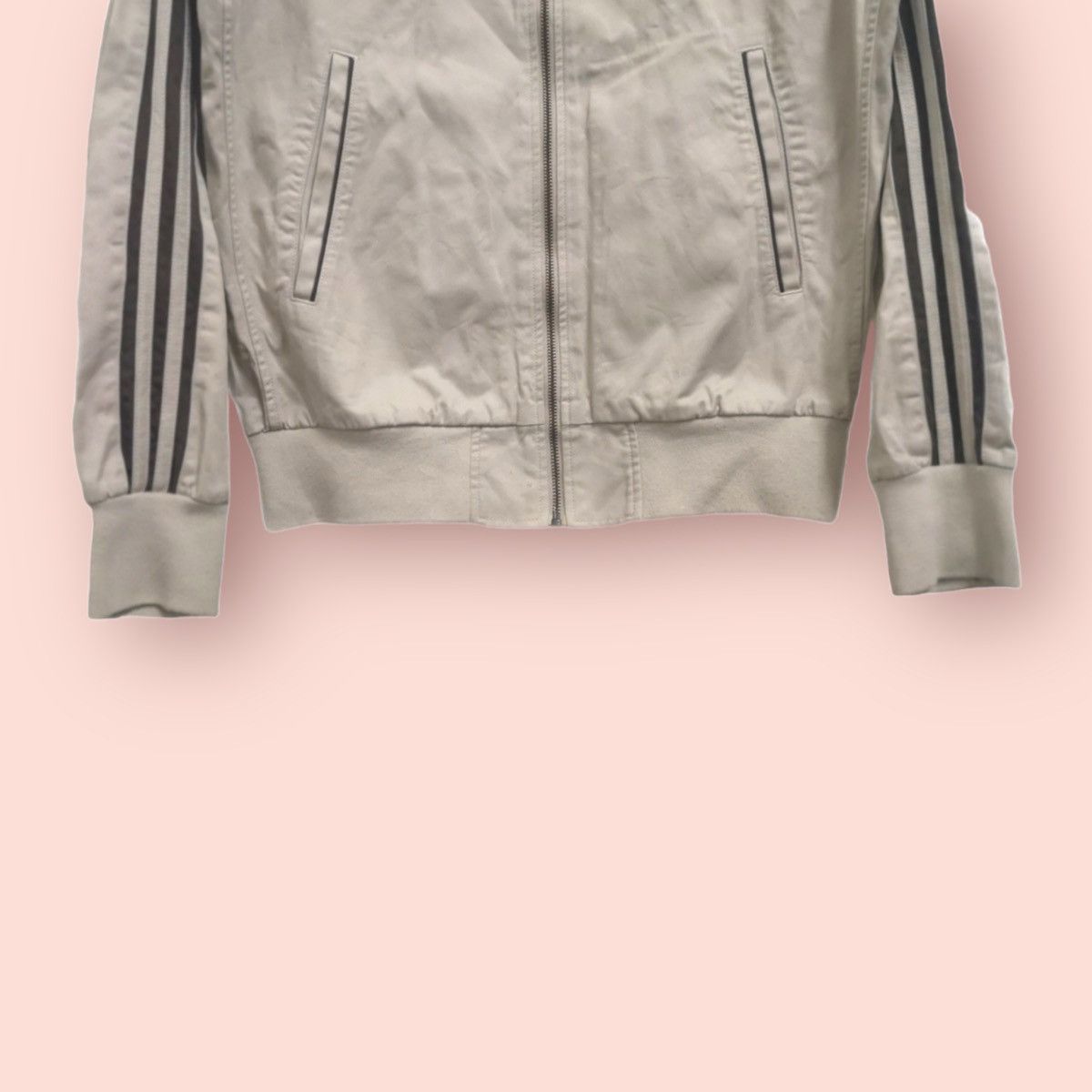 Adidas × Edition Japan × Vintage Y2K ADIDAS 3 STRIPES SPELLOUT CASUAL ZIPPER JACKET Size US M / EU 48-50 / 2 - 8 Thumbnail