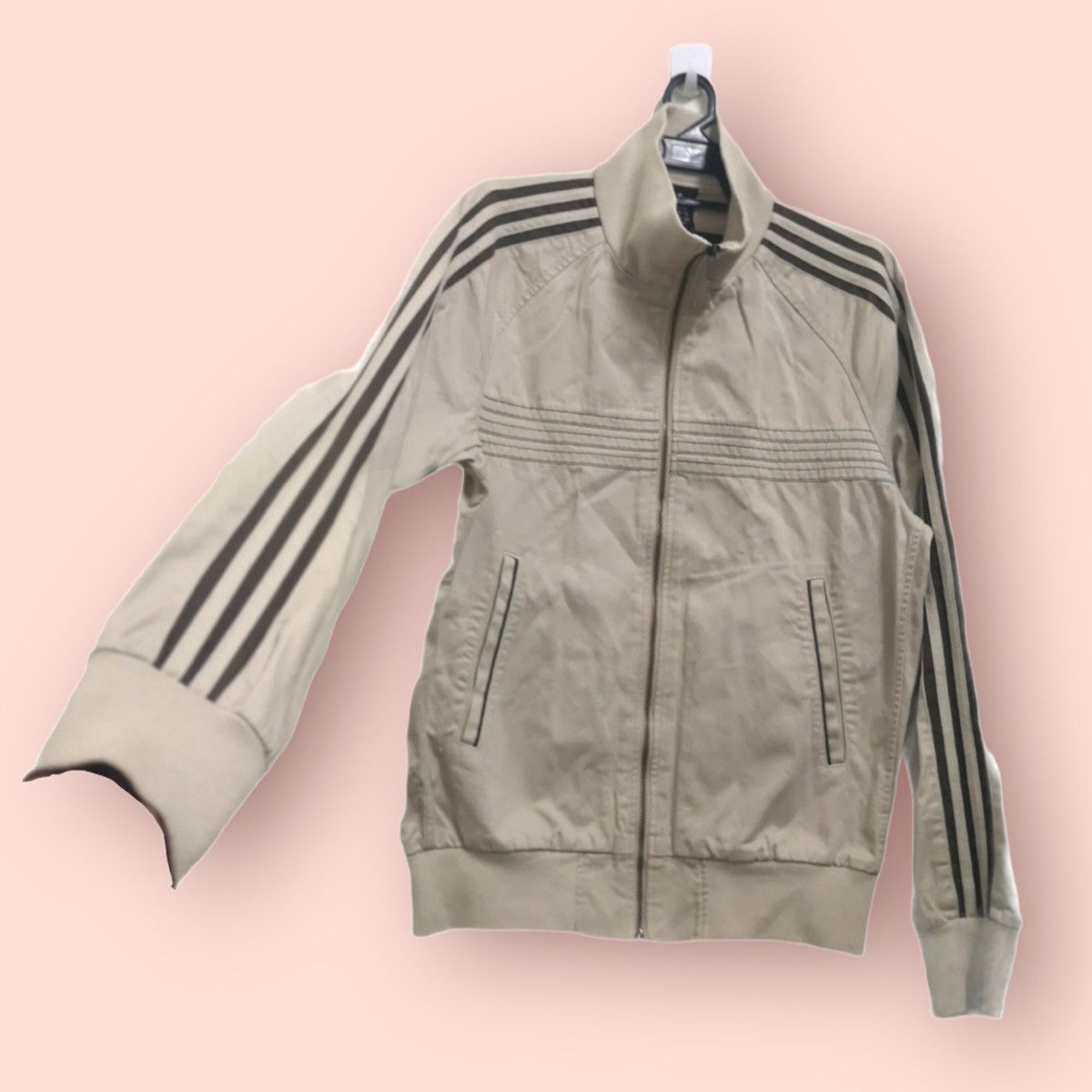 Adidas × Edition Japan × Vintage Y2K ADIDAS 3 STRIPES SPELLOUT CASUAL ZIPPER JACKET Size US M / EU 48-50 / 2 - 11 Thumbnail