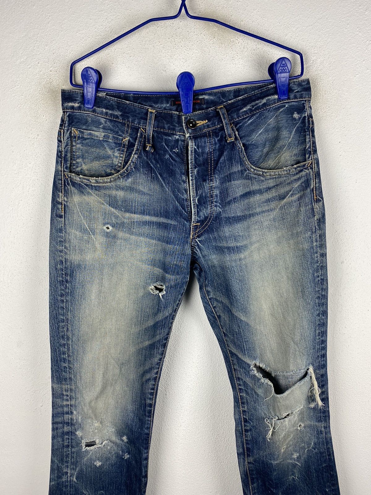 Japanese Brand Blue Way Modern Vintage Jeans Distressed Style Size US 32 / EU 48 - 8 Thumbnail