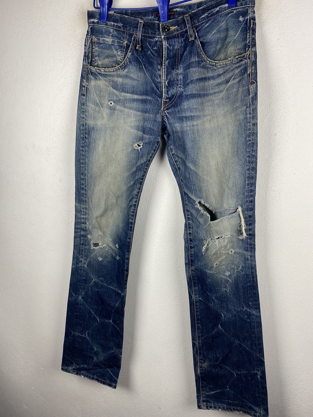 Japanese Brand Blue Way Modern Vintage Jeans Distressed Style Size US 32 / EU 48 - 3 Thumbnail