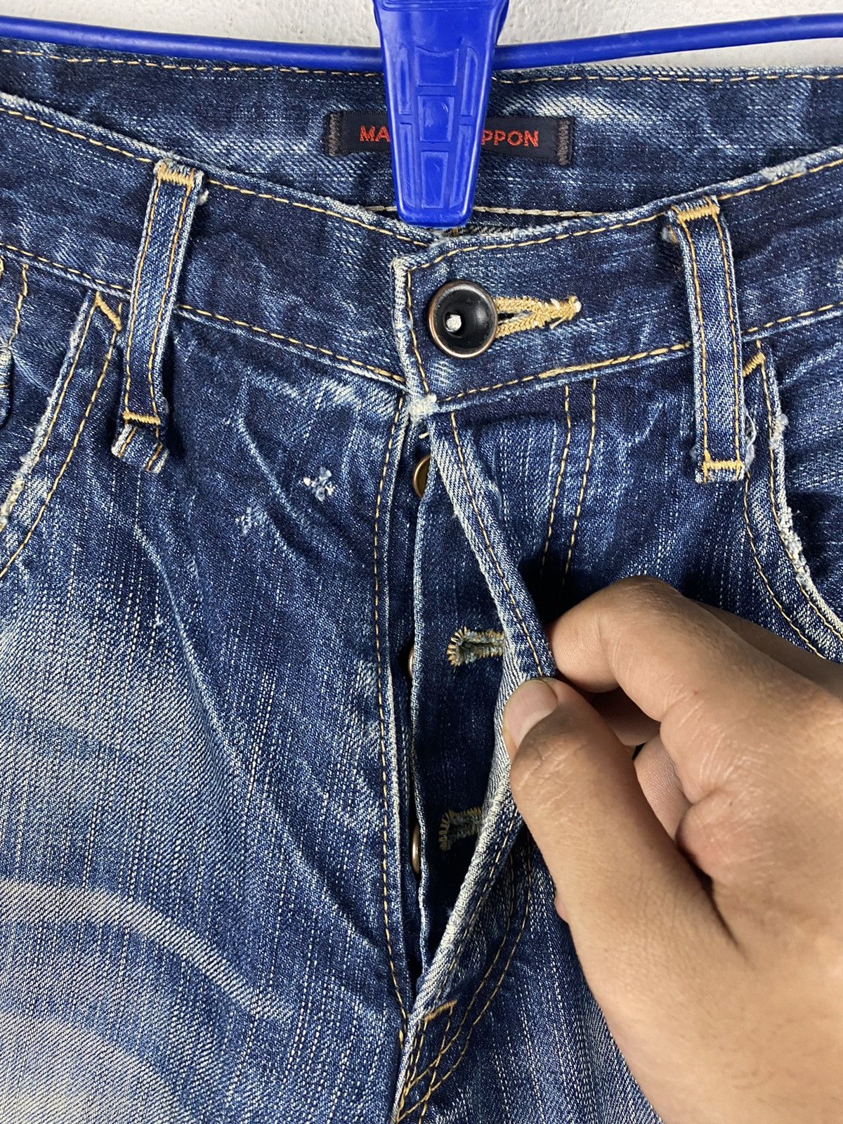 Japanese Brand Blue Way Modern Vintage Jeans Distressed Style Size US 32 / EU 48 - 9 Thumbnail