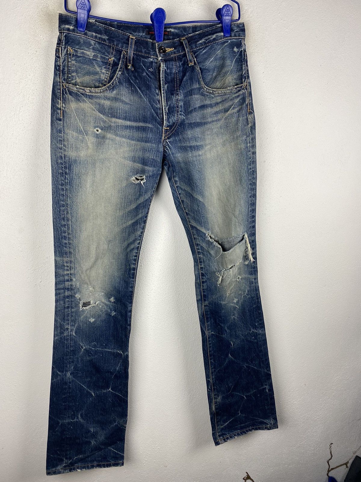 Japanese Brand Blue Way Modern Vintage Jeans Distressed Style Size US 32 / EU 48 - 5 Thumbnail