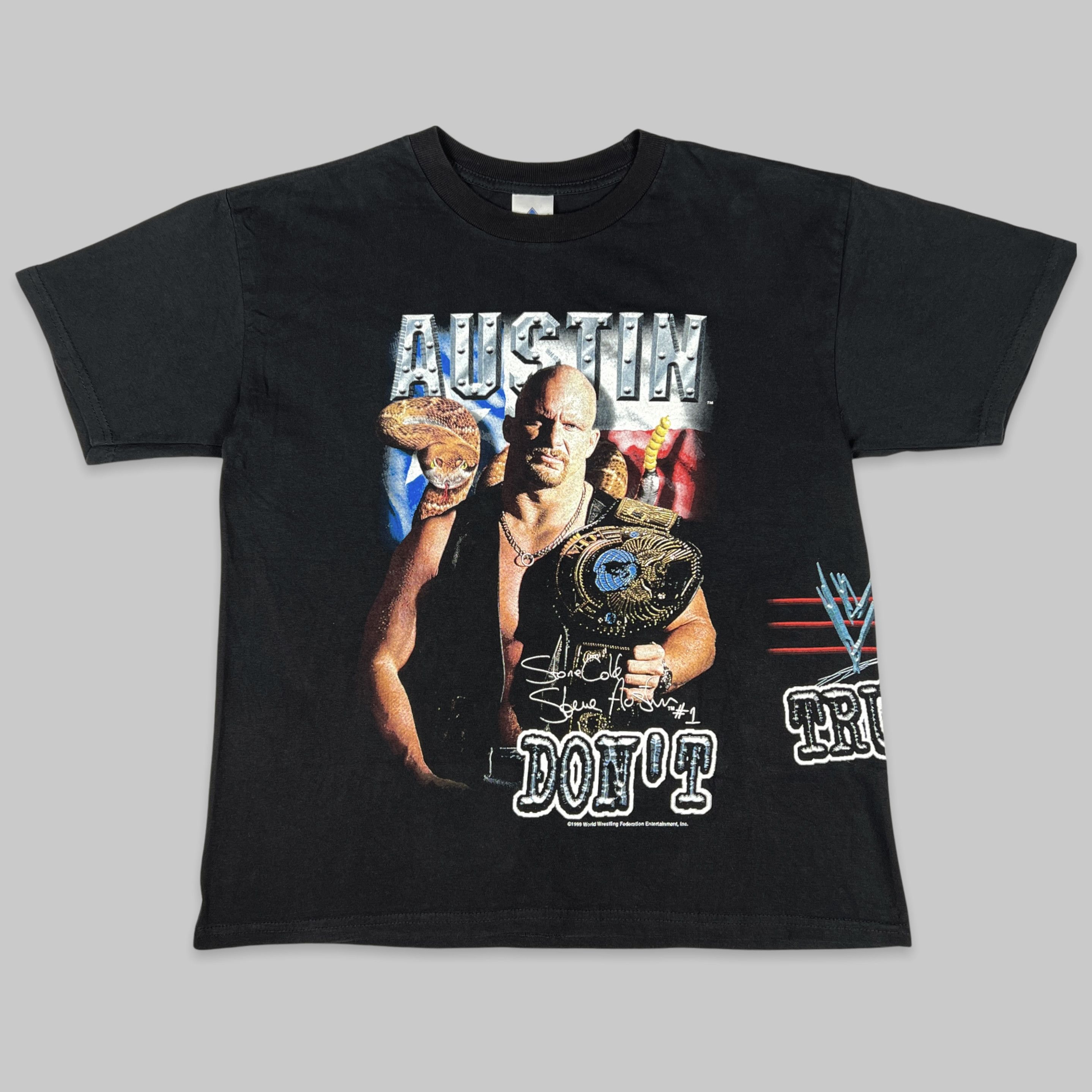 Vintage Vintage 1999 Stone Cold ‘Don’t Trust Anybody!’ Promo T Shirt Size US S / EU 44-46 / 1 - 1 Thumbnail