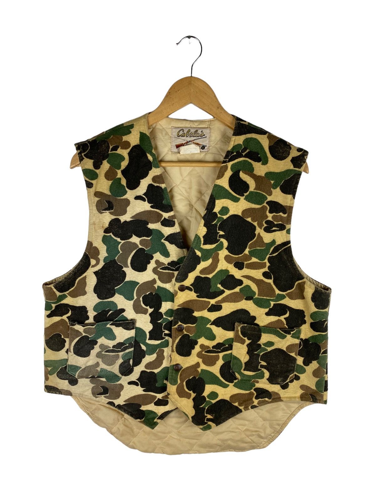 Cabelas × Hunter 🔥SALE🔥 VINTAGE CABELAS CAMOUFLAGE HUNTER VEST Size US L / EU 52-54 / 3 - 1 Thumbnail