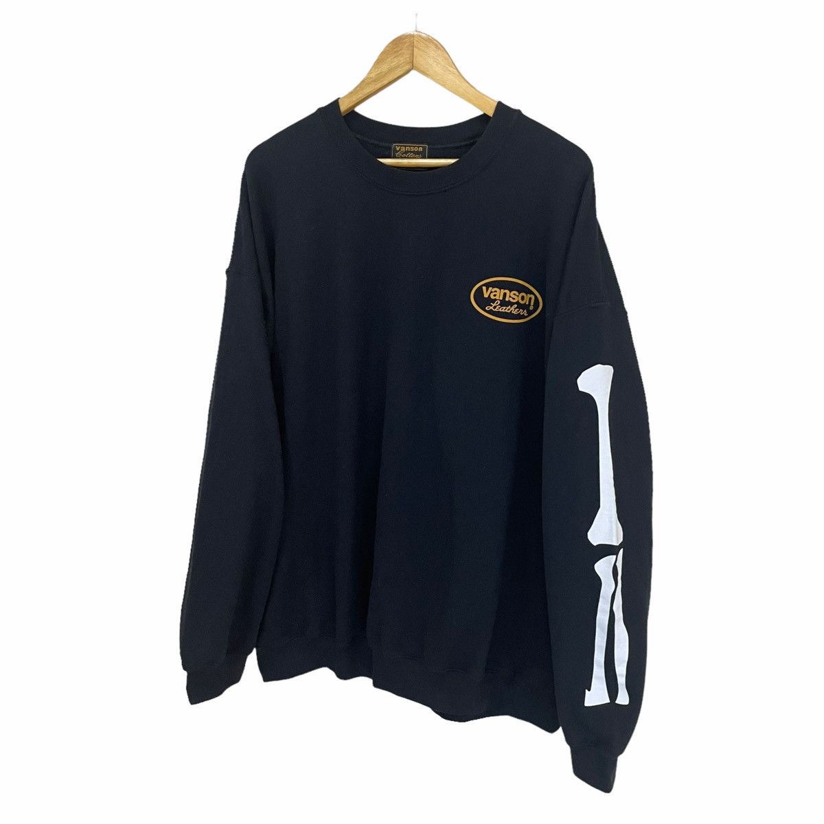 Seditionaries × Vanson Leathers 💥 MEGARARE VANSON SKULL SKELETON CREWNECK Size US XXL / EU 58 / 5 - 2 Thumbnail