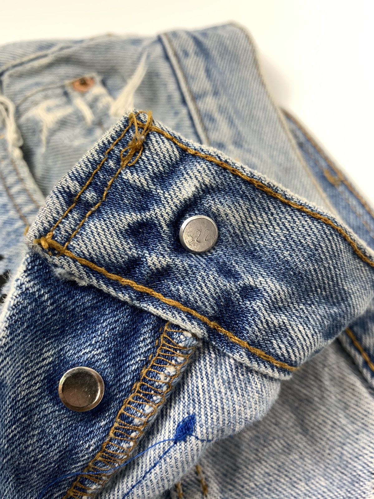 Levi's × Vintage Vintage 90s Levis 501 Distressed & Statement Denim Jeans Size US 30 / EU 46 - 12 Thumbnail