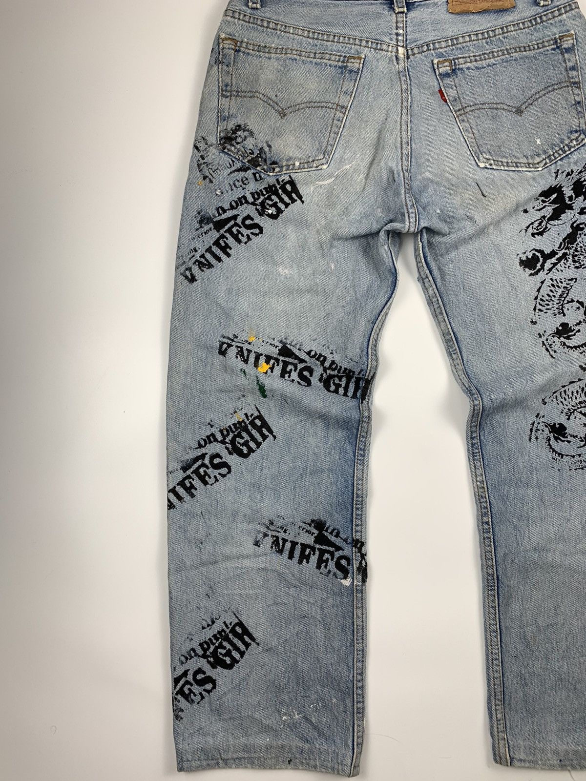 Levi's × Vintage Vintage 90s Levis 501 Distressed & Statement Denim Jeans Size US 30 / EU 46 - 16 Thumbnail