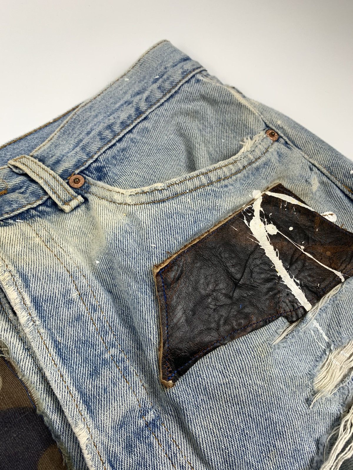 Levi's × Vintage Vintage 90s Levis 501 Distressed & Statement Denim Jeans Size US 30 / EU 46 - 8 Thumbnail