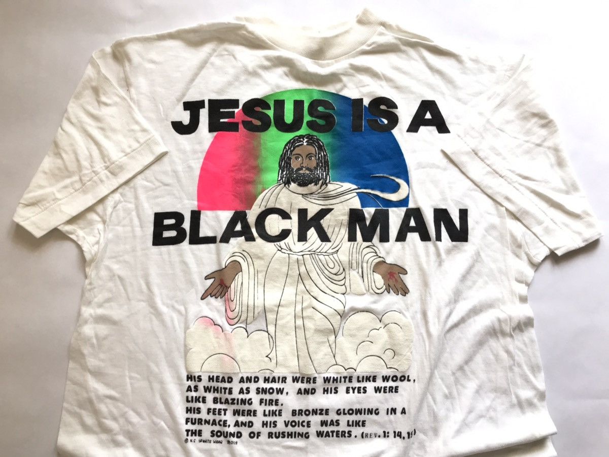 Vintage *Final Drop * Jesus Is A Black Man Vintage Single Stitch Tee Size US XL / EU 56 / 4 - 2 Thumbnail