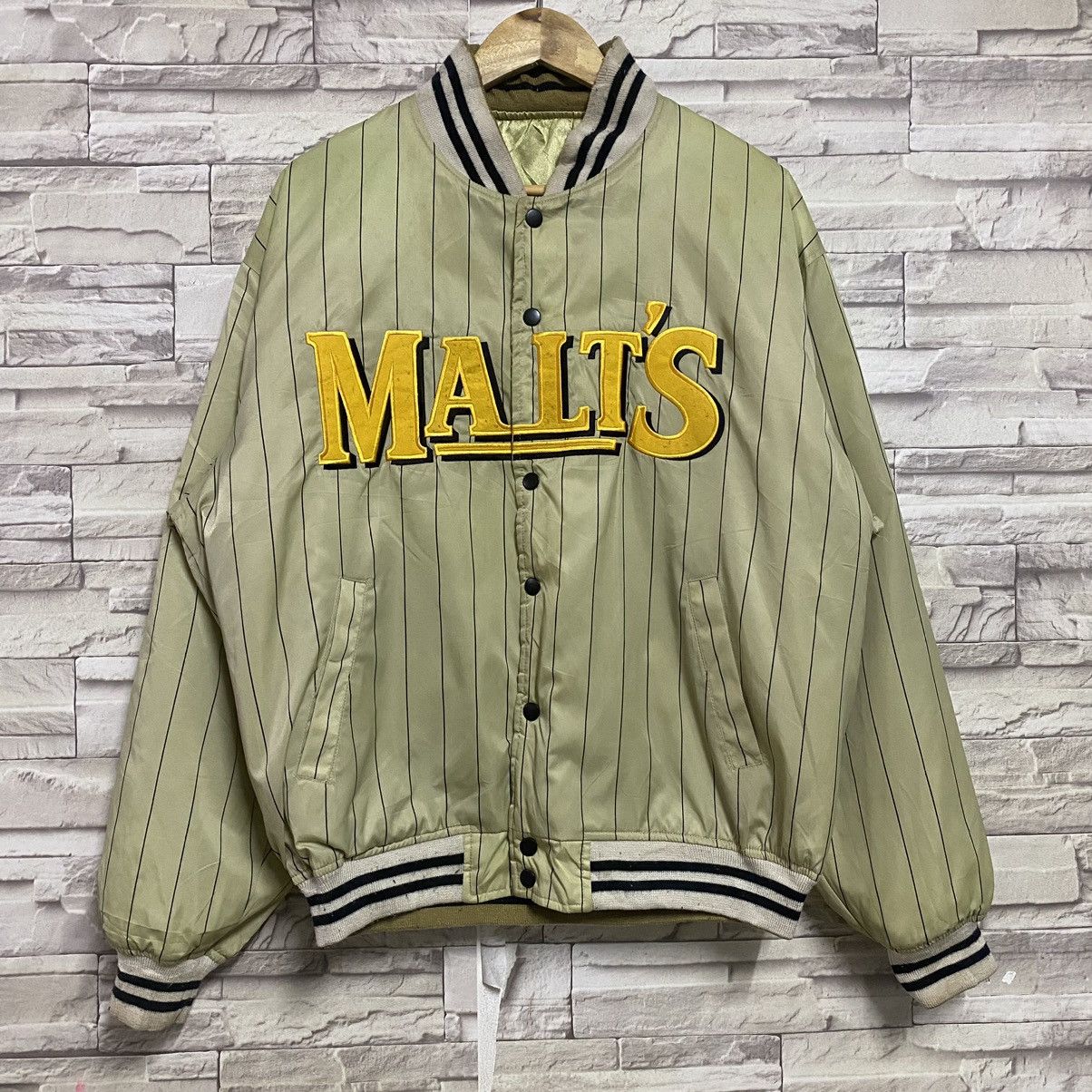 Vintage Vintage MALT'S BEER Bomber Jacket Reversible Size US L / EU 52-54 / 3 - 13 Thumbnail