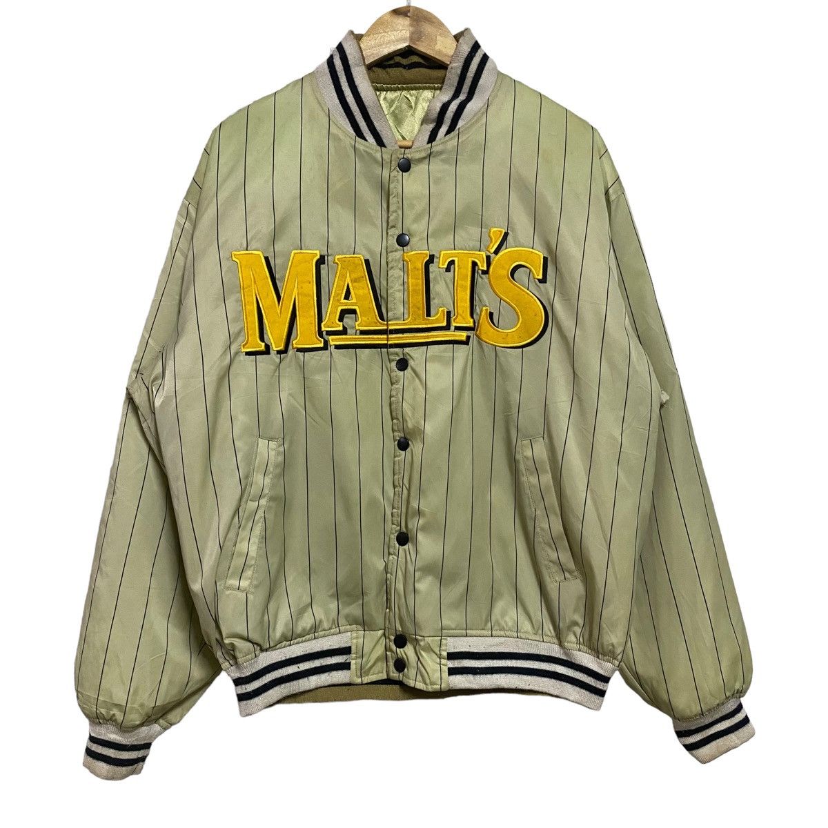 Vintage Vintage MALT'S BEER Bomber Jacket Reversible Size US L / EU 52-54 / 3 - 1 Thumbnail
