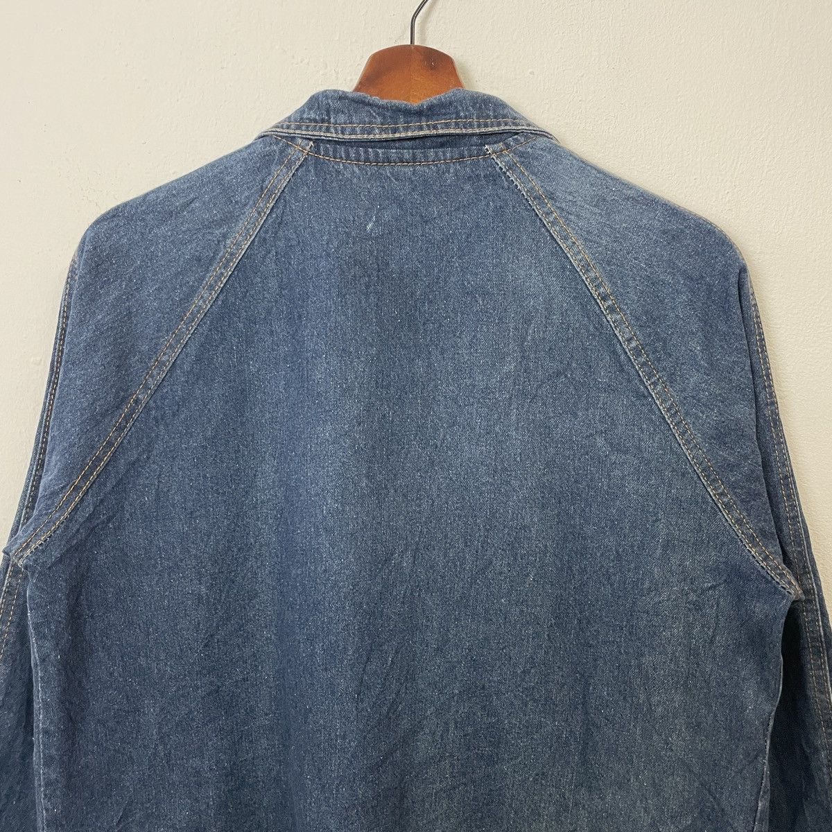 Indigo Vintage Unbranded Indigo Long Denim Jacket Size US M / EU 48-50 / 2 - 9 Thumbnail