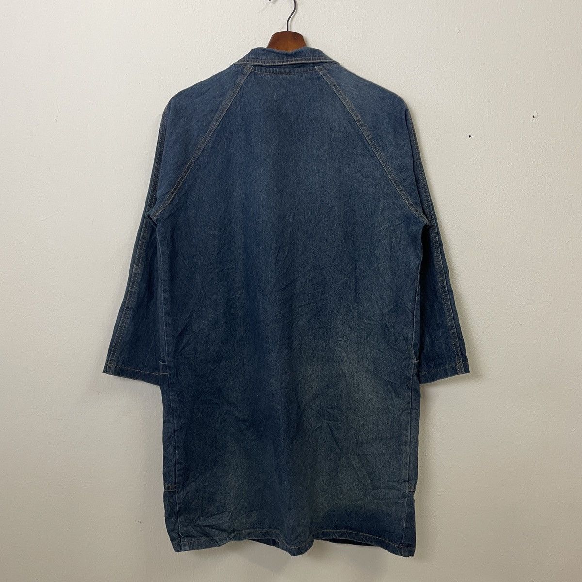 Indigo Vintage Unbranded Indigo Long Denim Jacket Size US M / EU 48-50 / 2 - 6 Thumbnail