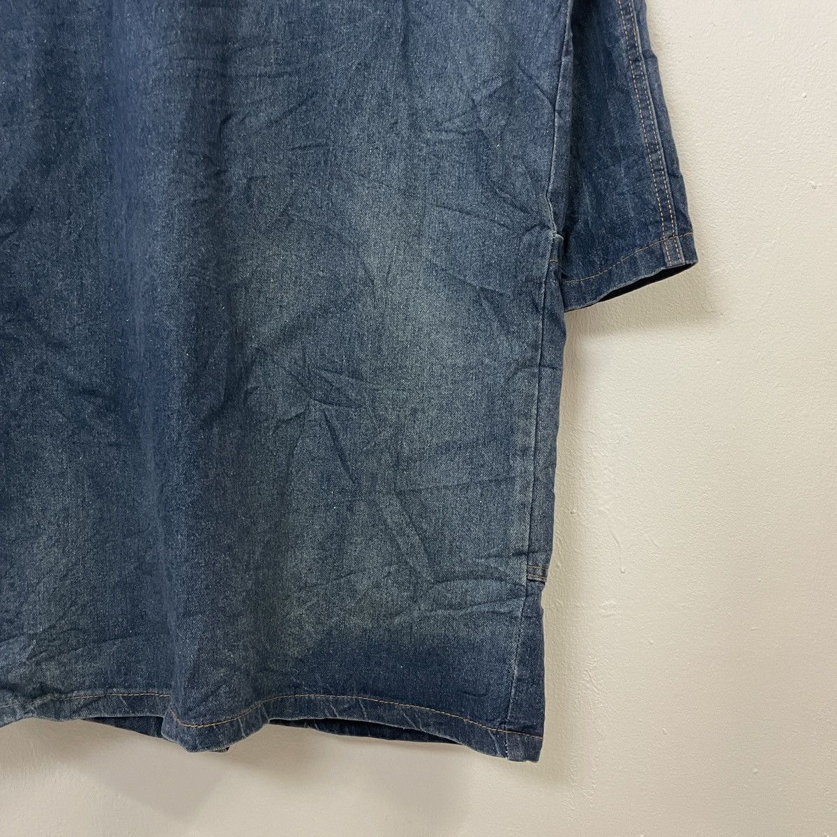 Indigo Vintage Unbranded Indigo Long Denim Jacket Size US M / EU 48-50 / 2 - 7 Thumbnail