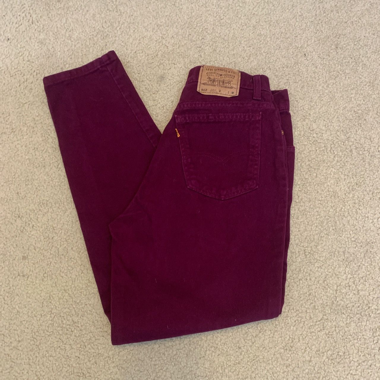 Vintage Levi’s 912 Slim Fit Tapered Wine Red Jeans