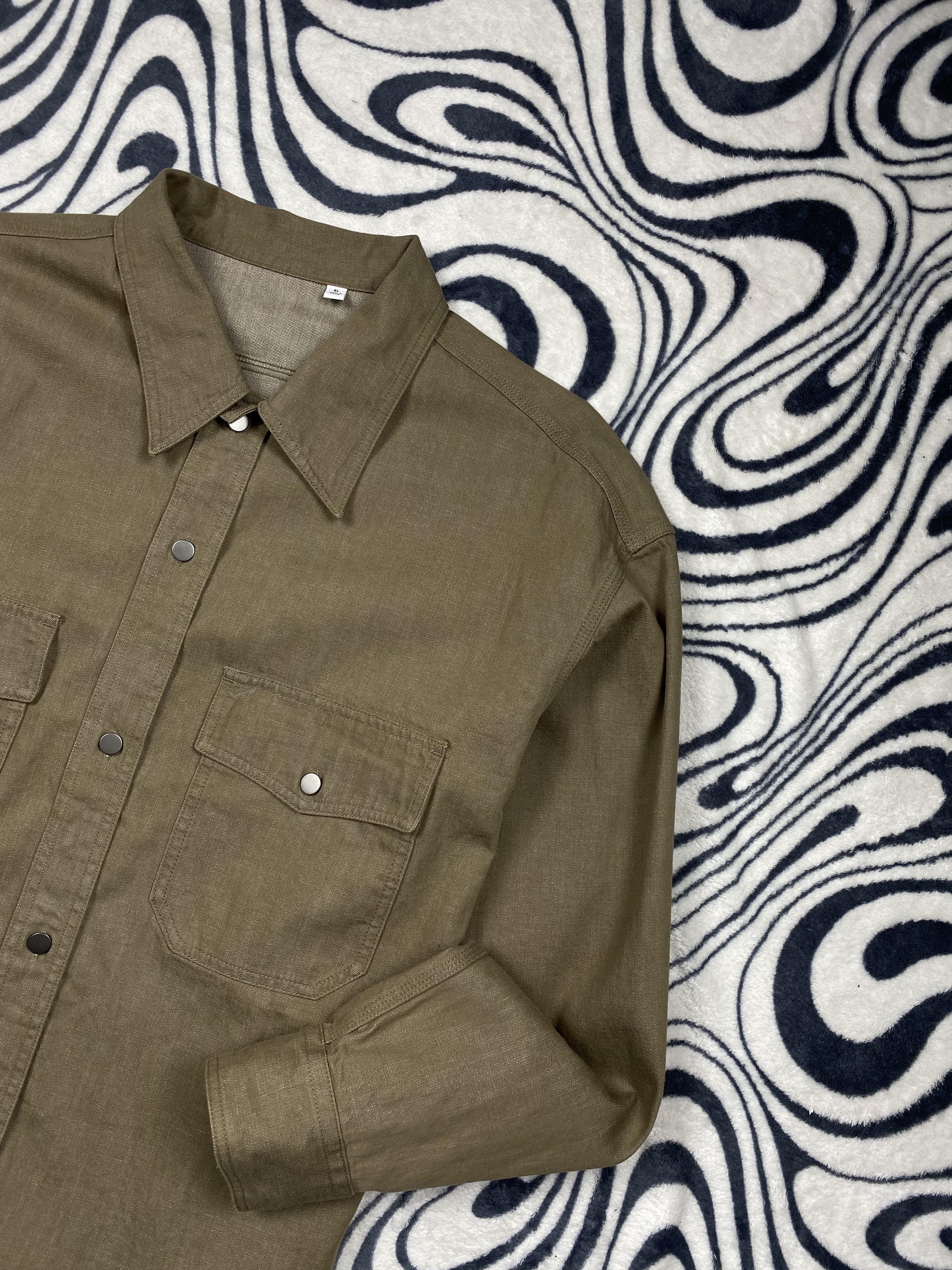 Japanese Brand Uniqlo Mens Overshirt Jacket Y2K Shirt Size US XL / EU 56 / 4 - 2 Thumbnail