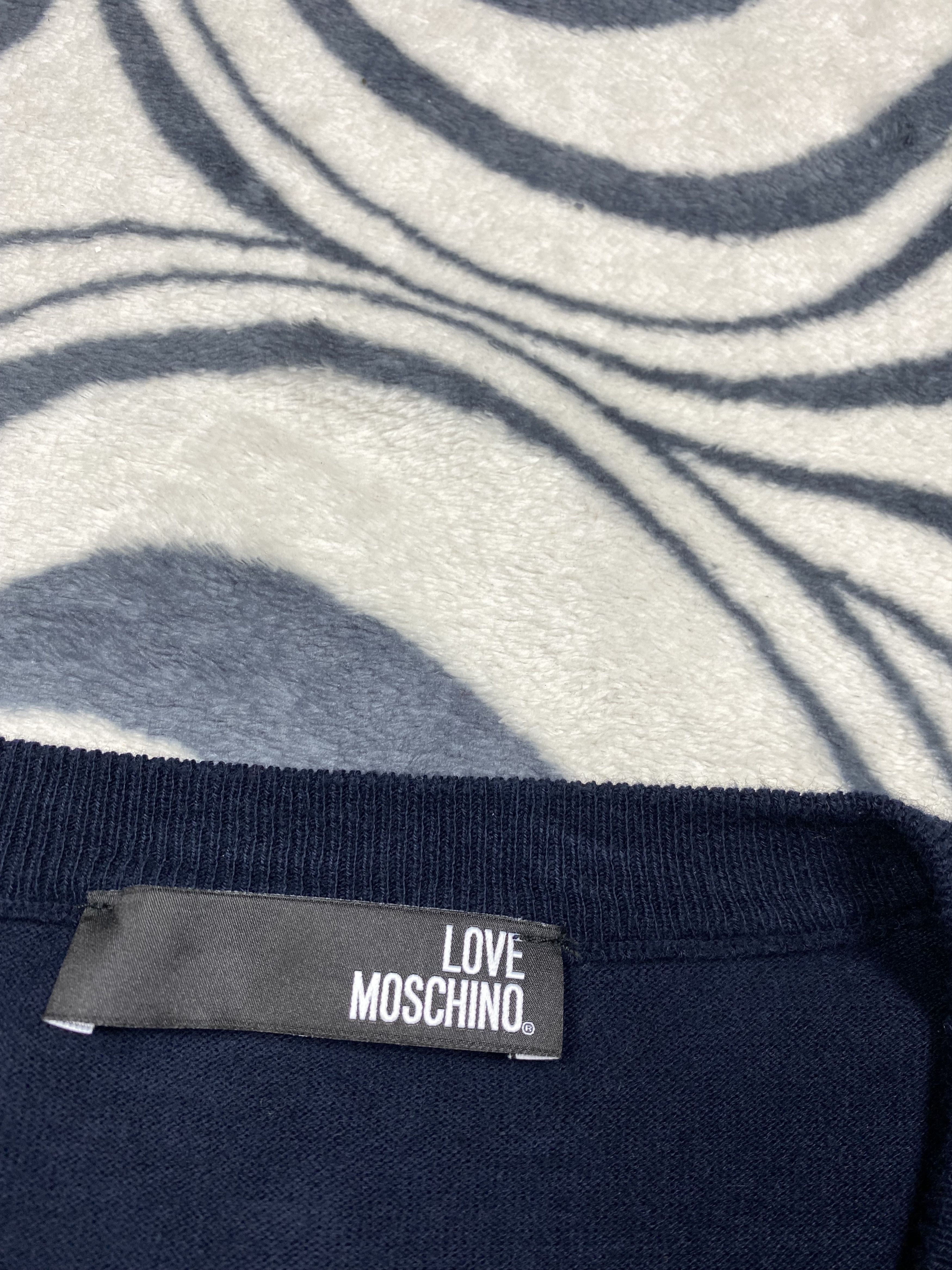 Moschino × Vintage Love Moschino Mens V-Neck Sweater Size US L / EU 52-54 / 3 - 5 Thumbnail