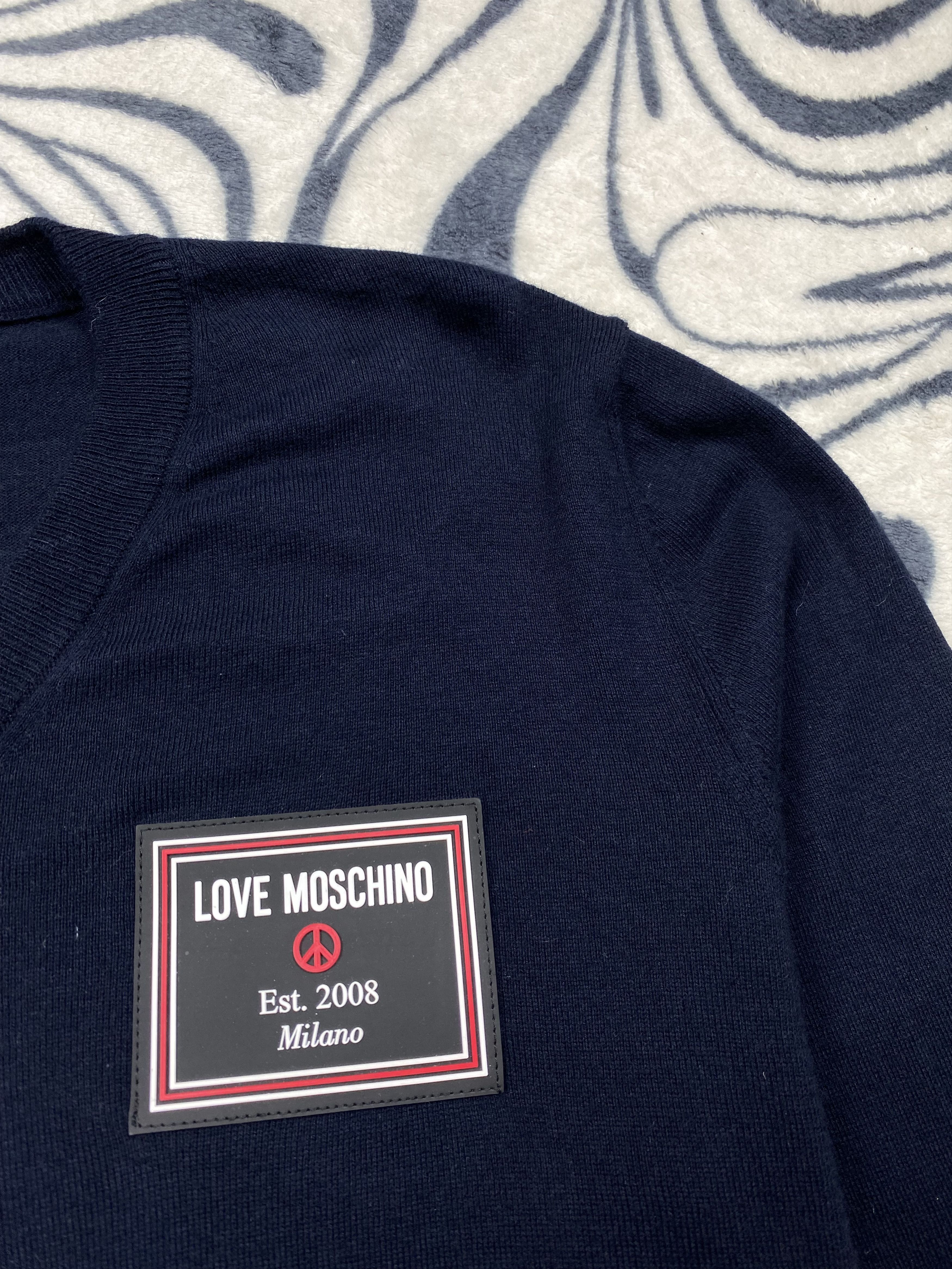 Moschino × Vintage Love Moschino Mens V-Neck Sweater Size US L / EU 52-54 / 3 - 3 Thumbnail