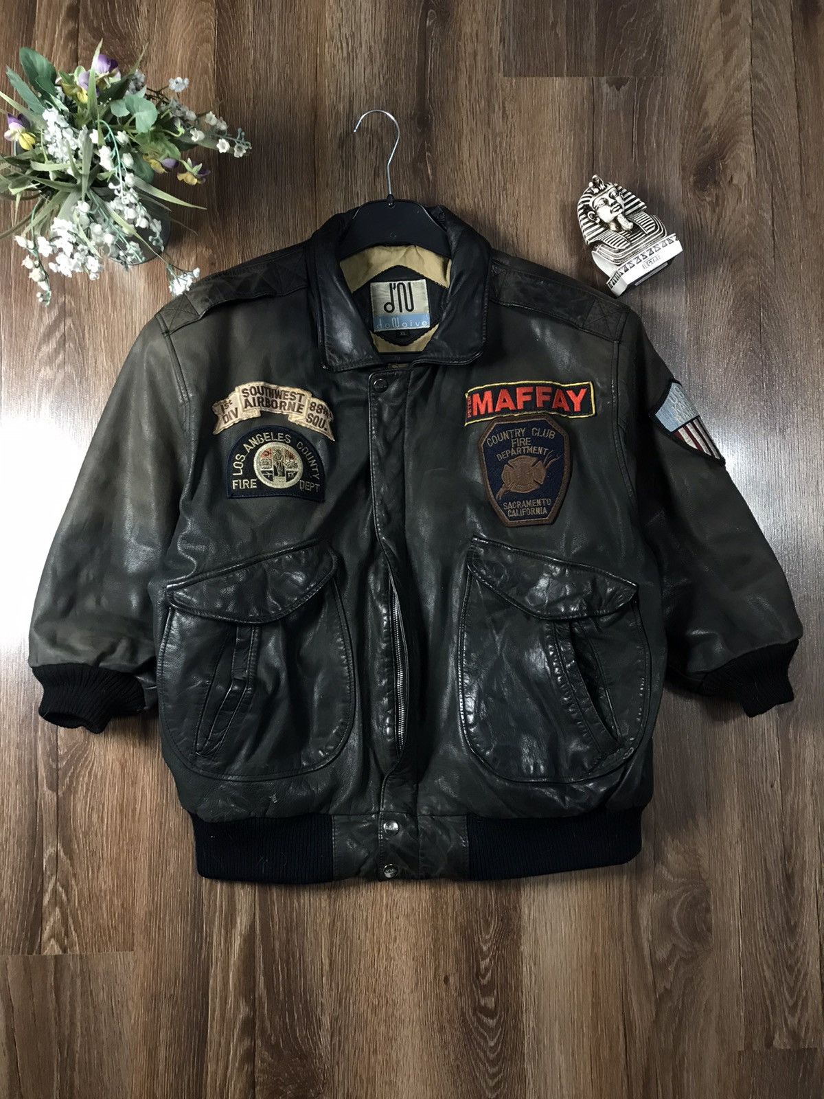 Vintage deNaive Leather Varsity Jacket type fit