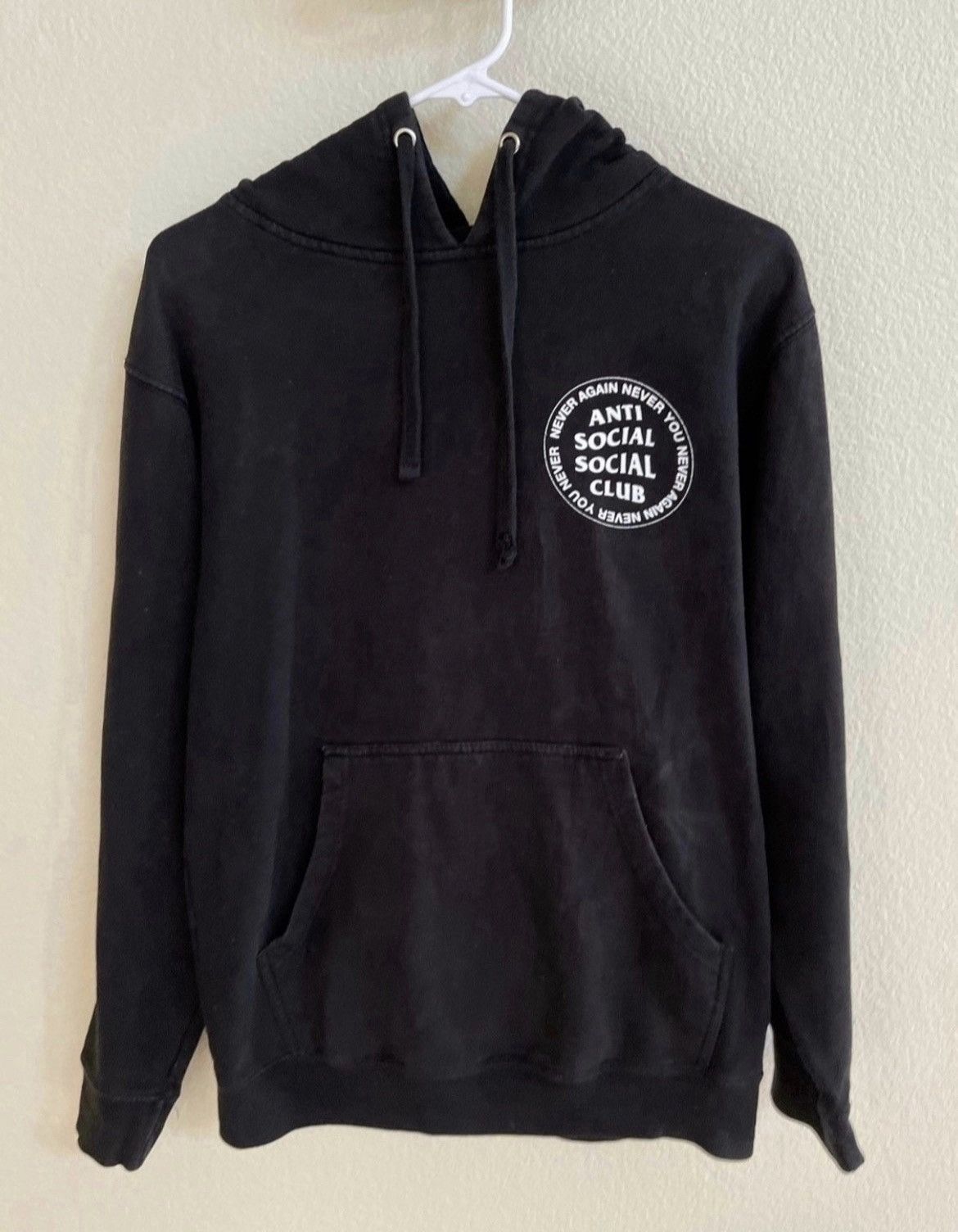 image of Anti Social Social Club Never Again Never You Hoodie in Black, Men's (Size Small)