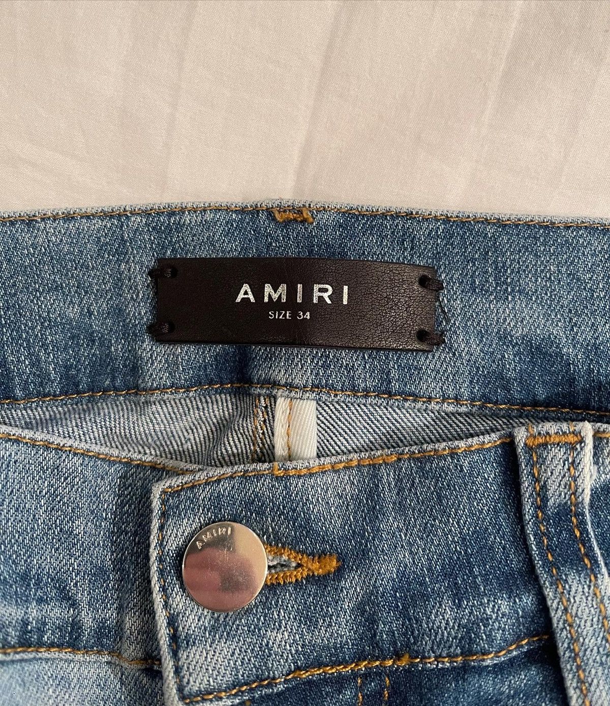 Amiri Amiri Crystal Music Notes blue Denim Jeans Size US 34 / EU 50 - 3 Thumbnail