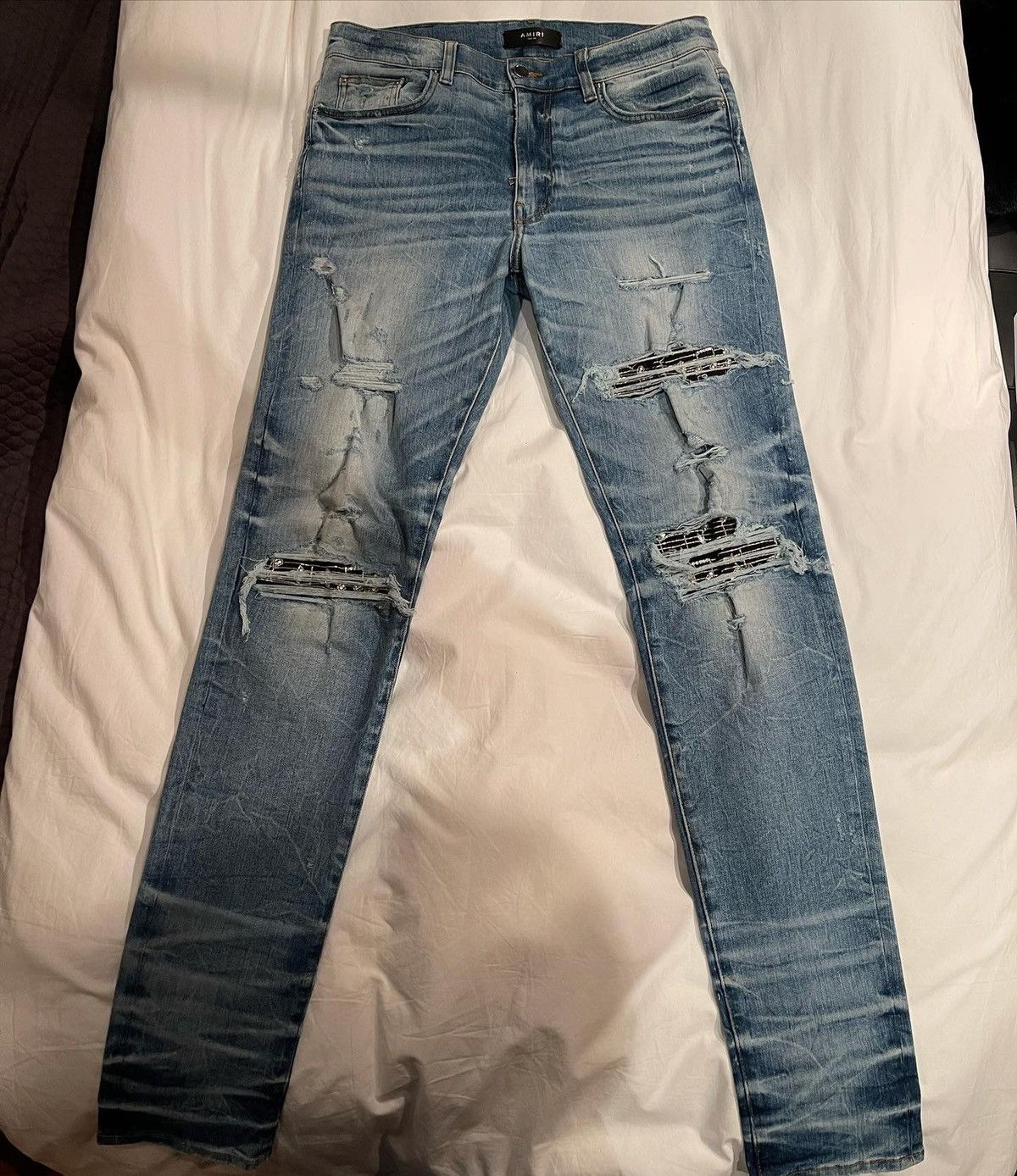 Amiri Amiri Crystal Music Notes blue Denim Jeans Size US 34 / EU 50 - 1 Thumbnail