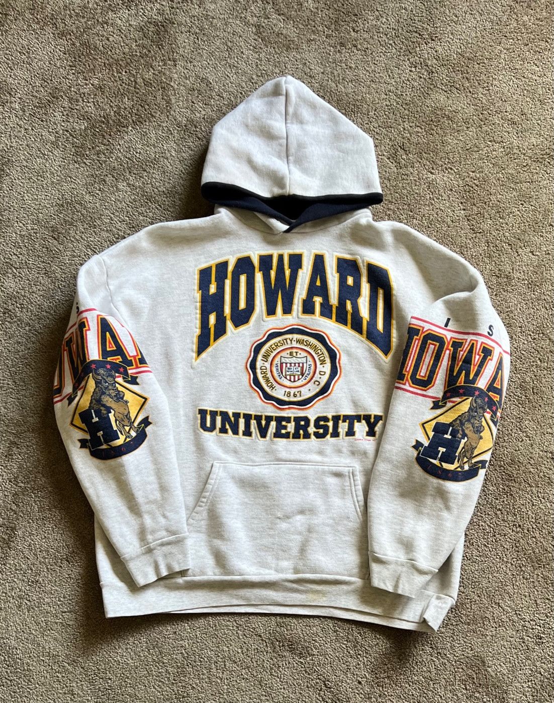 Ncaa Rare Vintage Vintage 1990s HBCU Howard University Black College Hoodie 2X Grailed