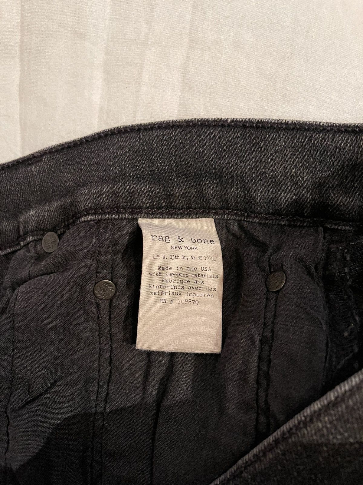 Rag & Bone Rag & Bone grey Rock Denim Jeans Size US 34 / EU 50 - 6 Thumbnail