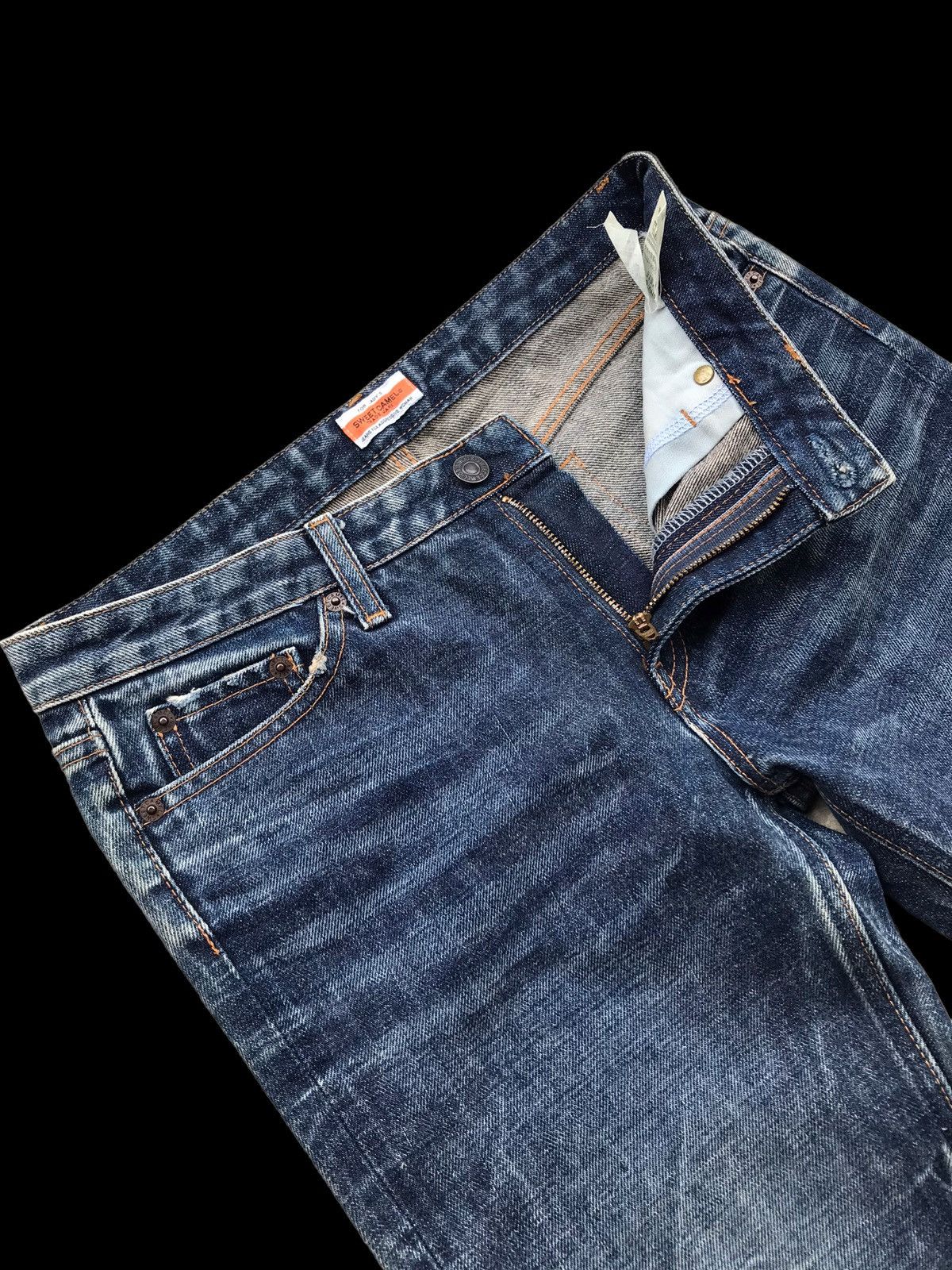 If Six Was Nine BOOTCUT⚡Sweet Camel Distressed 3D Water Denim Jeans Pants Size 28" / US 6 / IT 42 - 11 Thumbnail
