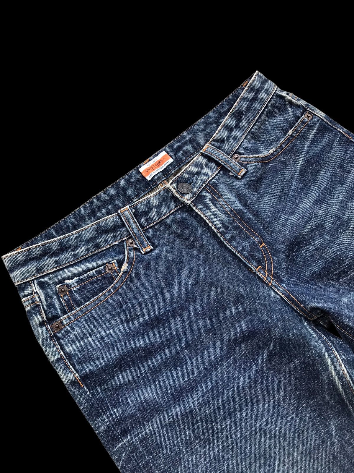 If Six Was Nine BOOTCUT⚡Sweet Camel Distressed 3D Water Denim Jeans Pants Size 28" / US 6 / IT 42 - 10 Thumbnail