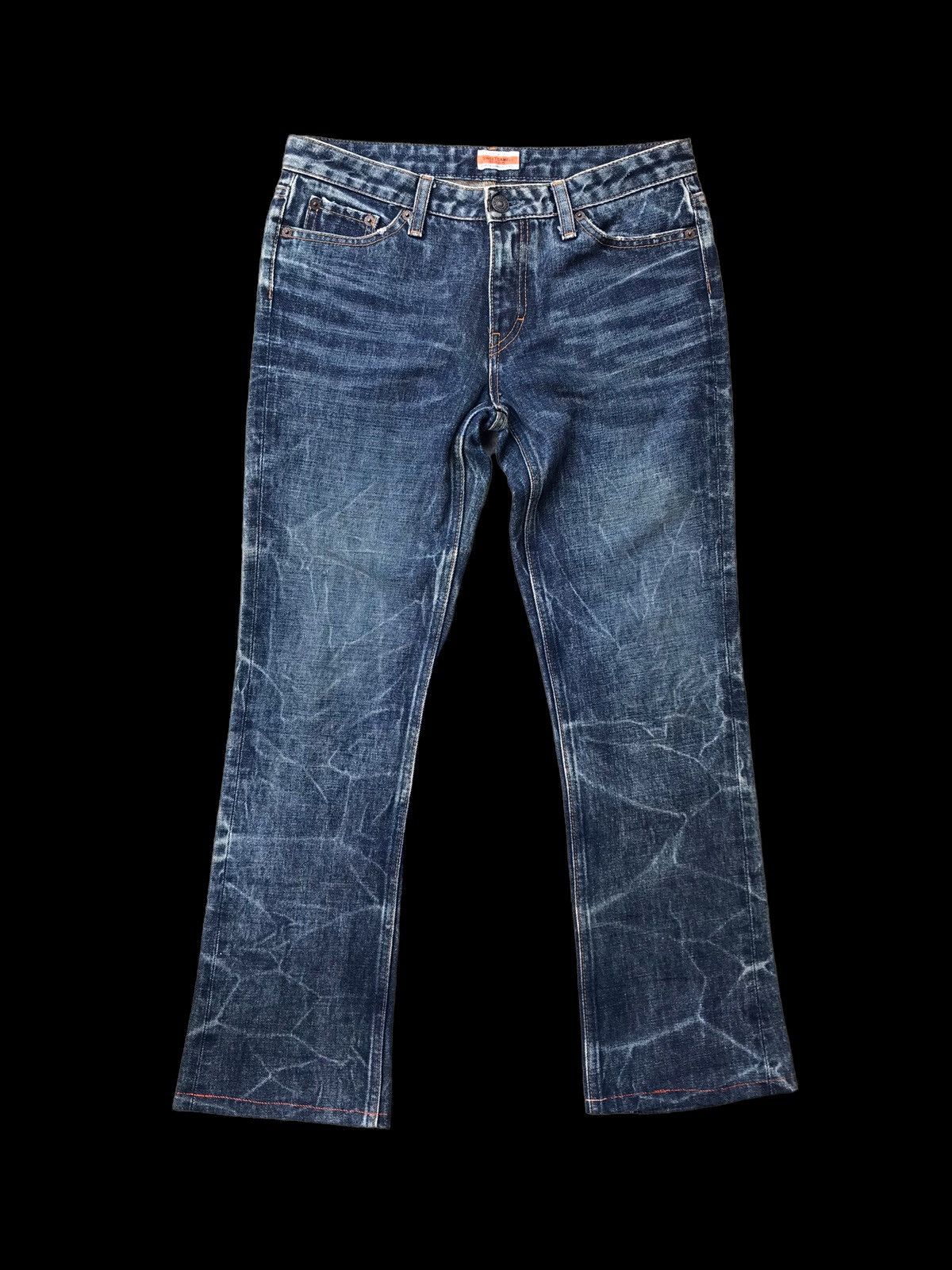 If Six Was Nine BOOTCUT⚡Sweet Camel Distressed 3D Water Denim Jeans Pants Size 28" / US 6 / IT 42 - 2 Thumbnail