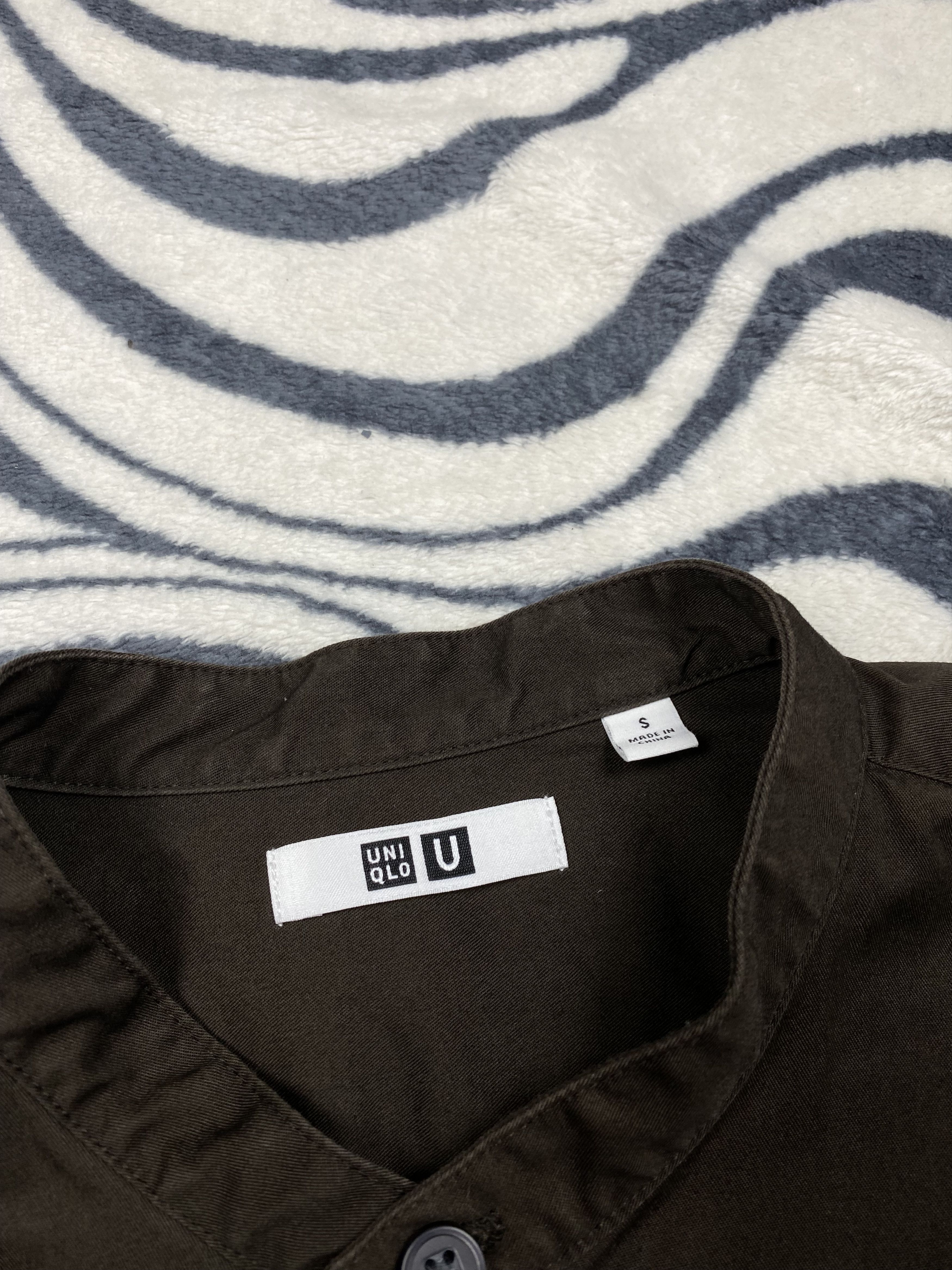 Uniqlo Uniqlo Colarless Mens Brown Overshirt Jacket Shirt Size US S / EU 44-46 / 1 - 4 Thumbnail