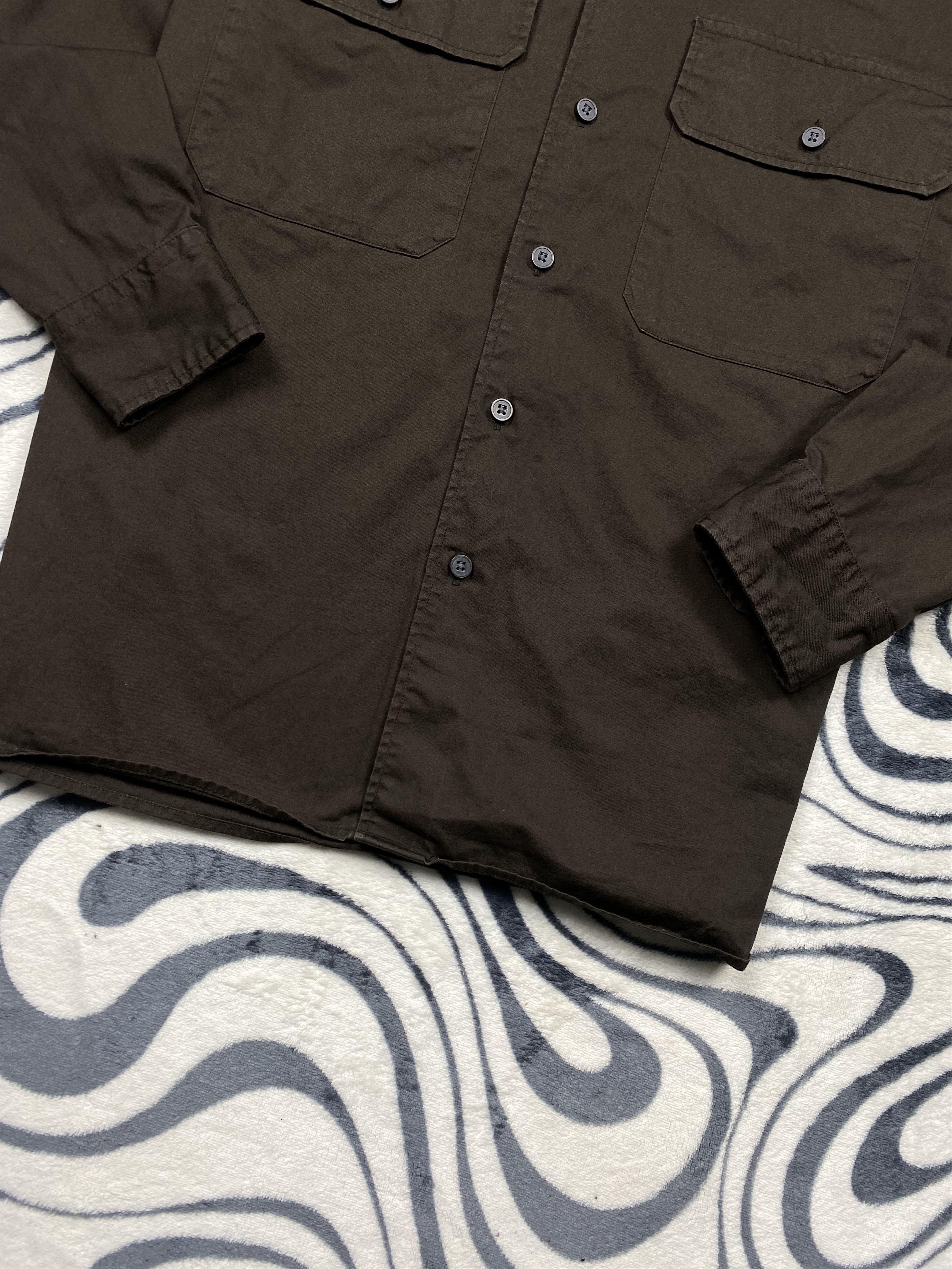 Uniqlo Uniqlo Colarless Mens Brown Overshirt Jacket Shirt Size US S / EU 44-46 / 1 - 3 Thumbnail