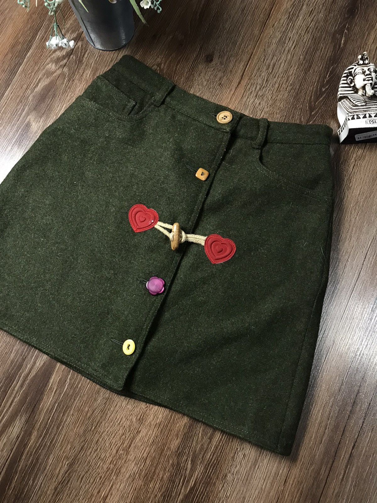 Moschino Vintage Whimsical Moschino Lana Wool mini Skirt Size 30" / US 8 / IT 44 - 2 Thumbnail