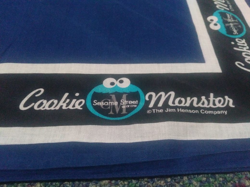 Universal Studios × Vintage Elmo Cookies Monster Bandana Scarves Size ONE SIZE - 2 Thumbnail