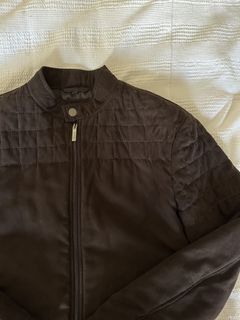 Armani collezioni suede outlet jacket