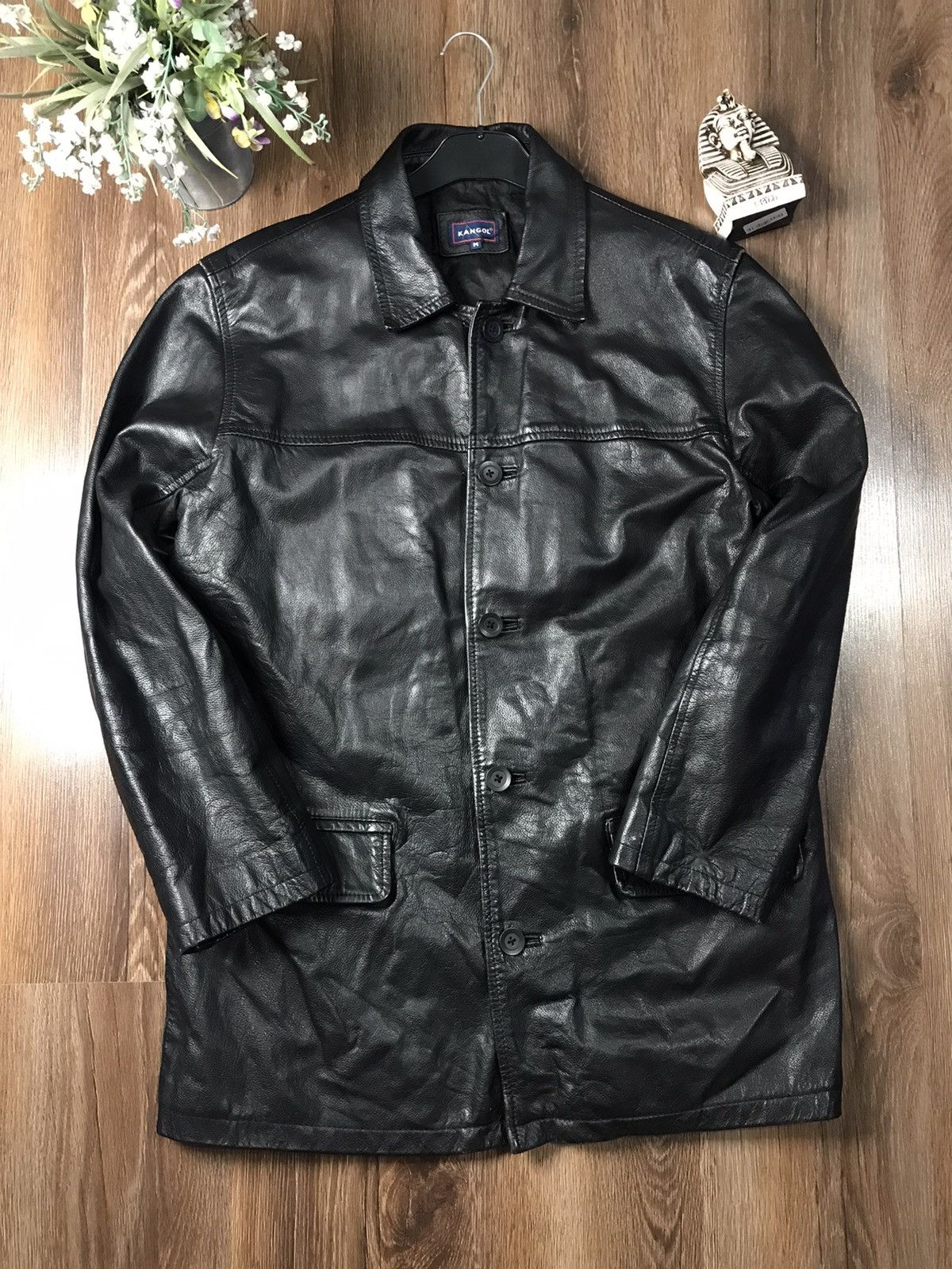 Kangol × Vintage Rare Vintage Kangol Leather Jacket Size US M / EU 48-50 / 2 - 1 Thumbnail