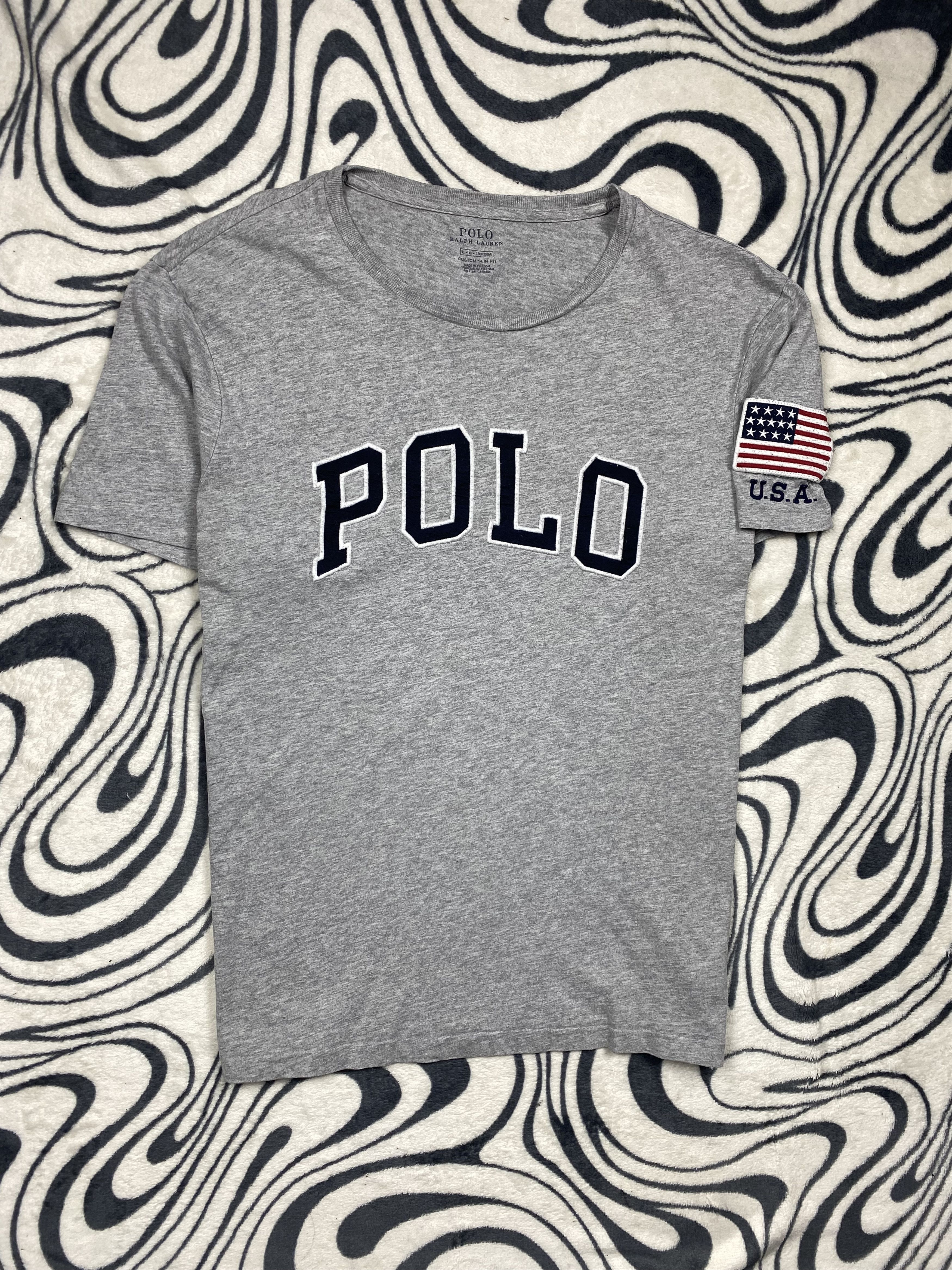Polo Ralph Lauren × Ralph Lauren × Vintage Polo Ralph Lauren USA Mens T-Shirt Tee Size US L / EU 52-54 / 3 - 1 Thumbnail