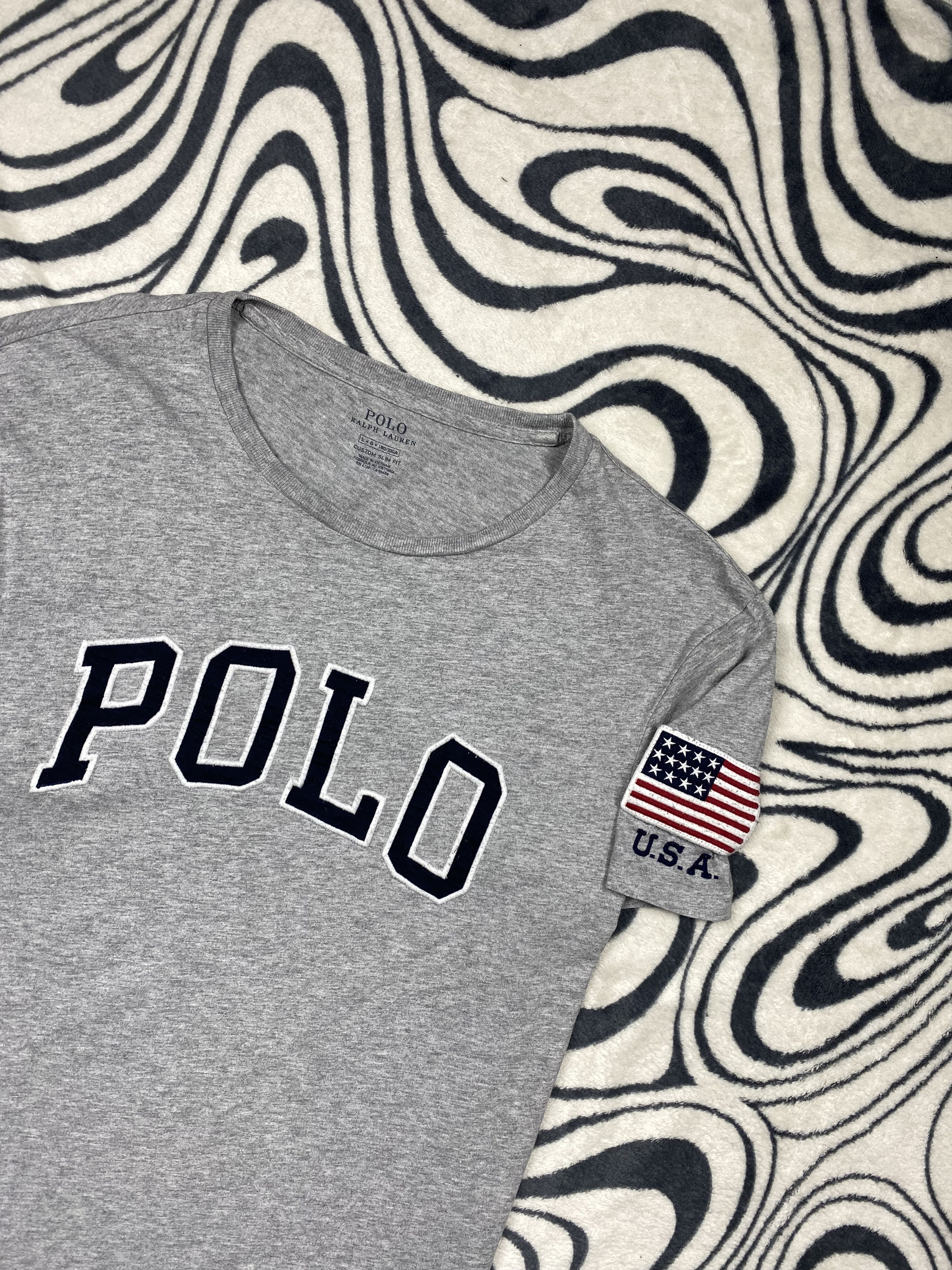 Polo Ralph Lauren × Ralph Lauren × Vintage Polo Ralph Lauren USA Mens T-Shirt Tee Size US L / EU 52-54 / 3 - 2 Thumbnail