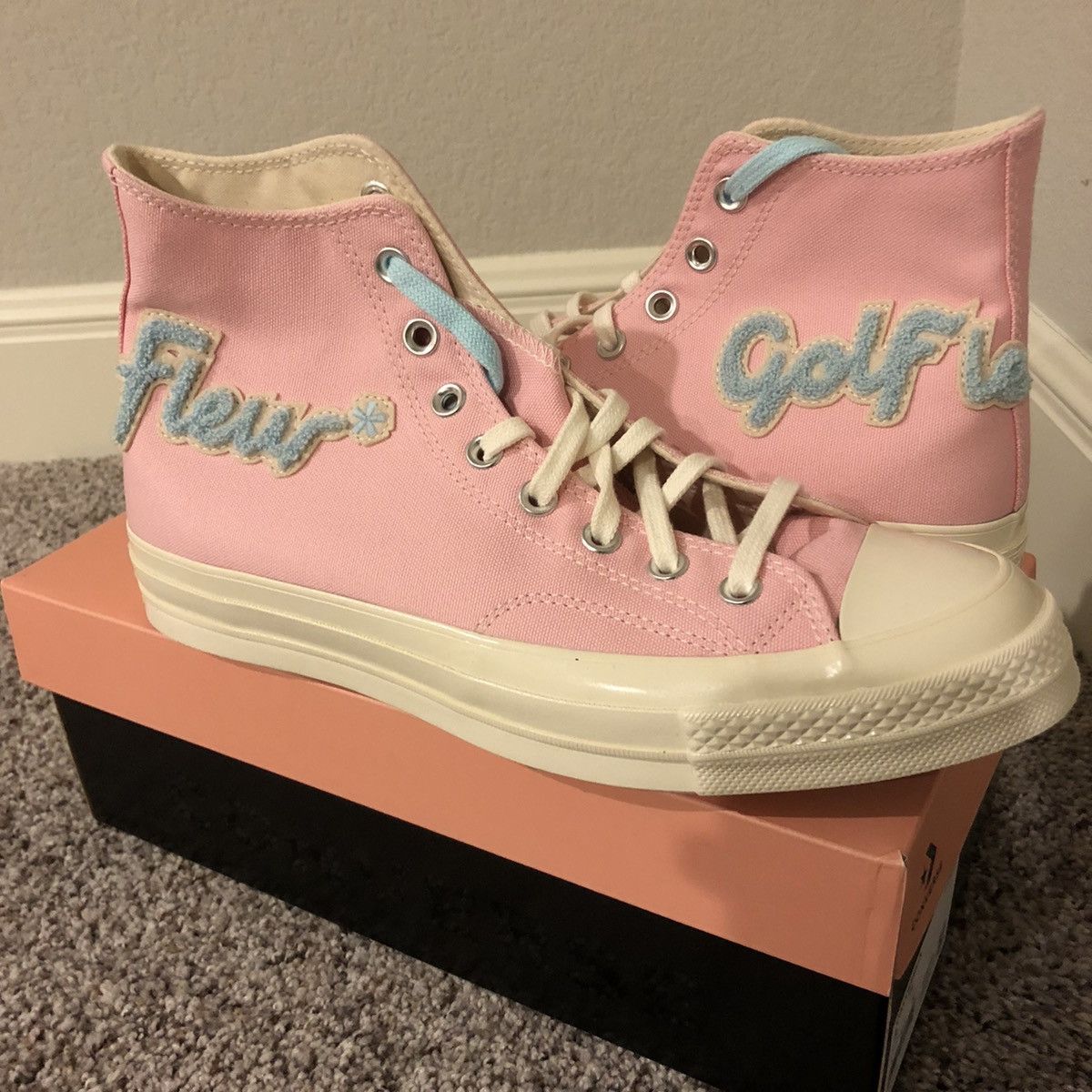 Golf Wang Golf Le Fleur x Chuck 70 Chenille Almond Blossom | Grailed