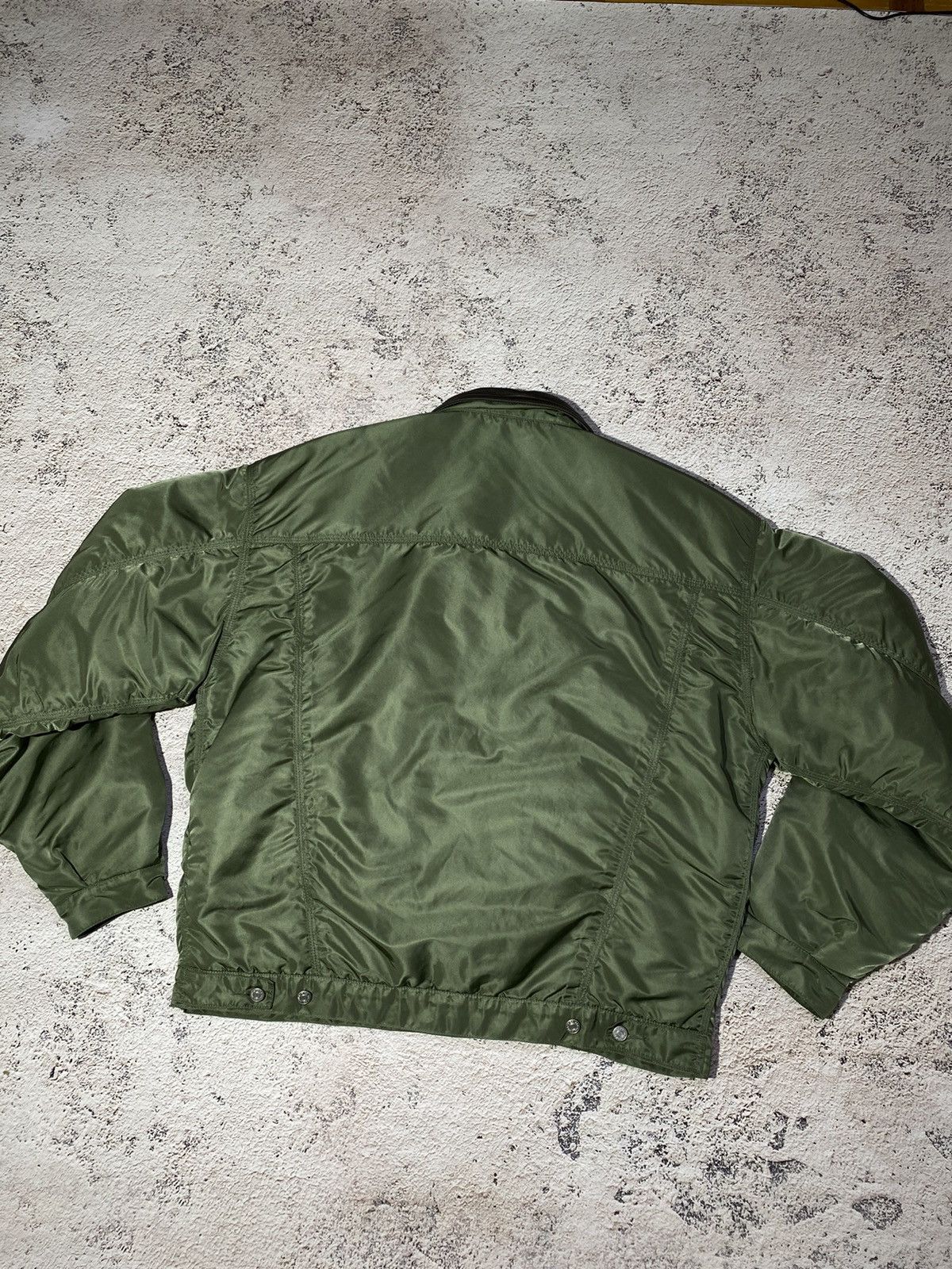 Alpha Industries × Vintage RARE! Vintage Alpha Industries leather collar bomber jacket Size US M / EU 48-50 / 2 - 10 Thumbnail