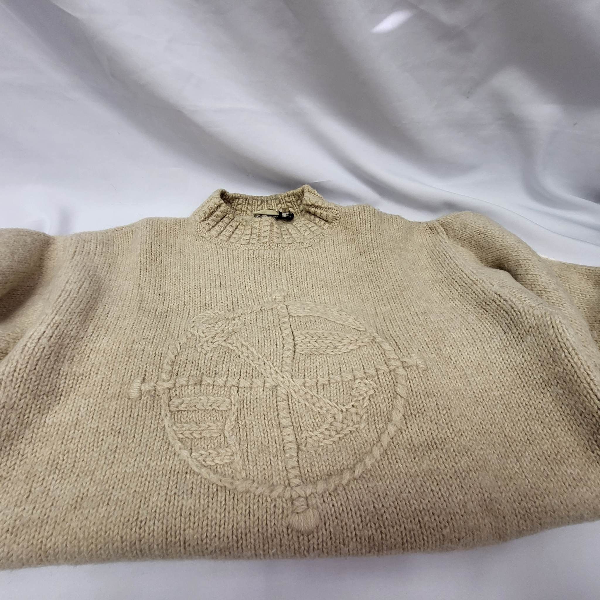 Ferragamo blue knit sweater, size large main image 1
