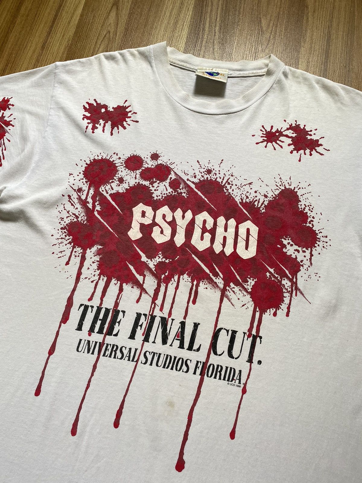 Vintage Vintage Psycho Universal Studios 1998 T Shirt Halloween Size US L / EU 52-54 / 3 - 2 Thumbnail