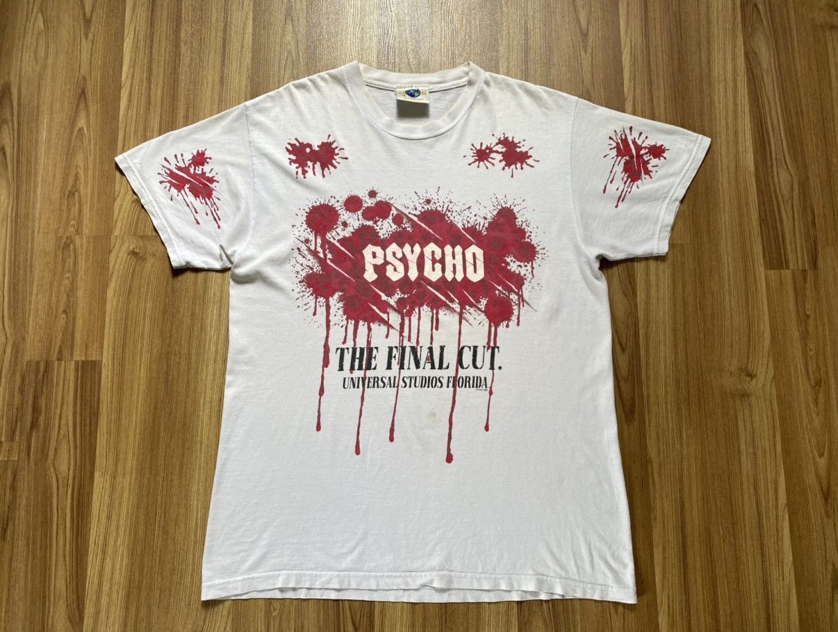 Vintage Vintage Psycho Universal Studios 1998 T Shirt Halloween Size US L / EU 52-54 / 3 - 1 Thumbnail