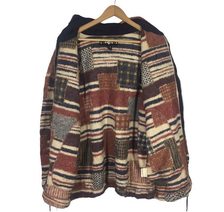 Japanese Brand Espero Fleece Hoodie Zipper Patchwork Kapital Design Size US M / EU 48-50 / 2 - 3 Thumbnail