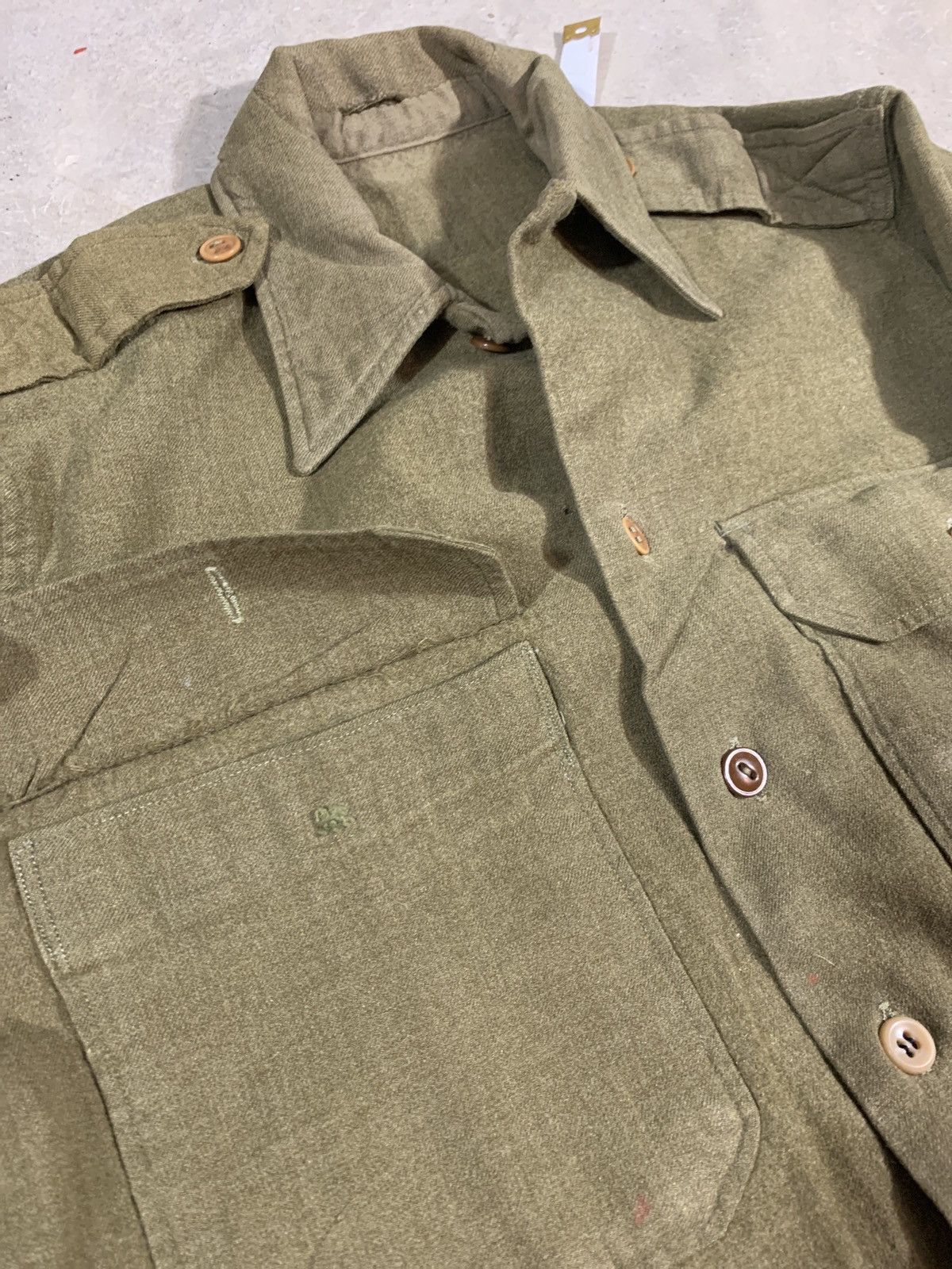 Vintage Vintage WW2 US Military Wool Shirt Size US M / EU 48-50 / 2 - 9 Thumbnail