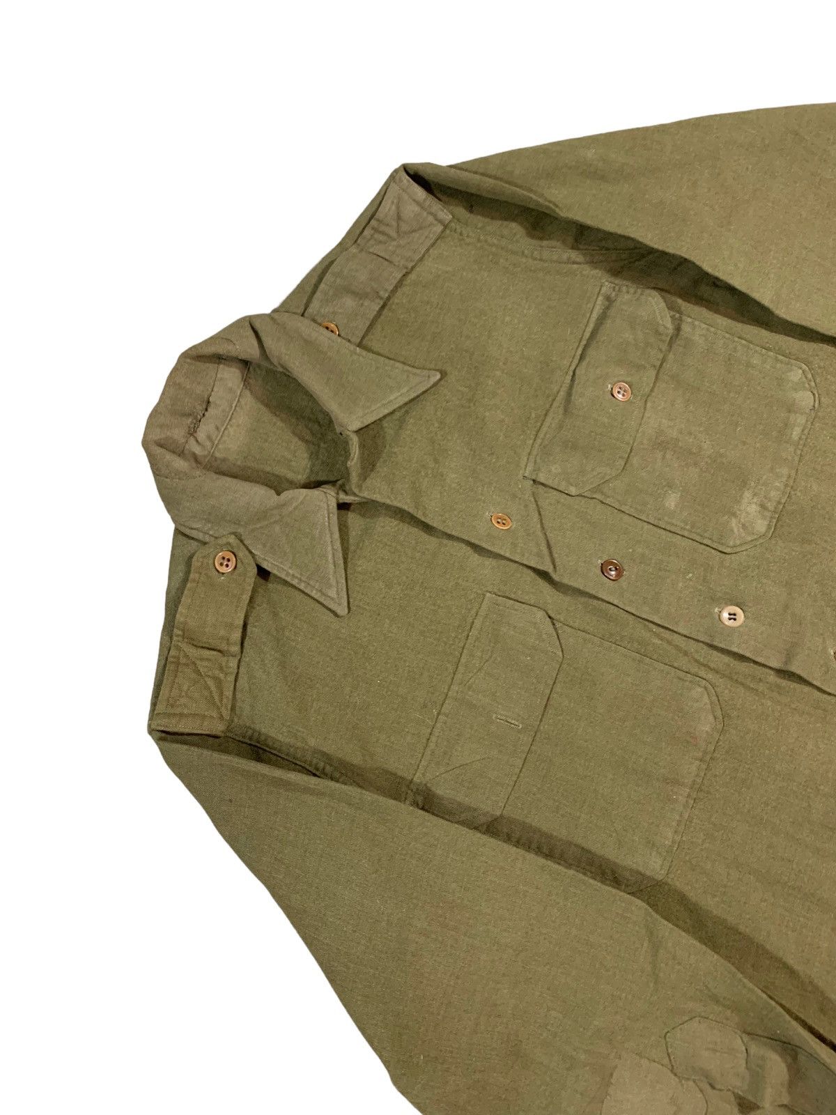 Vintage Vintage WW2 US Military Wool Shirt Size US M / EU 48-50 / 2 - 3 Thumbnail
