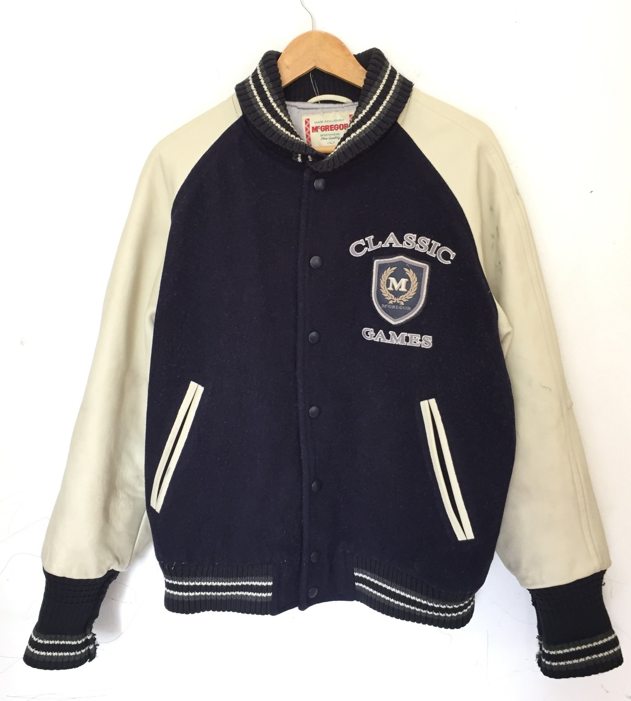 Japanese Brand 90's Classic game varsity leather jacket Size US L / EU 52-54 / 3 - 2 Thumbnail